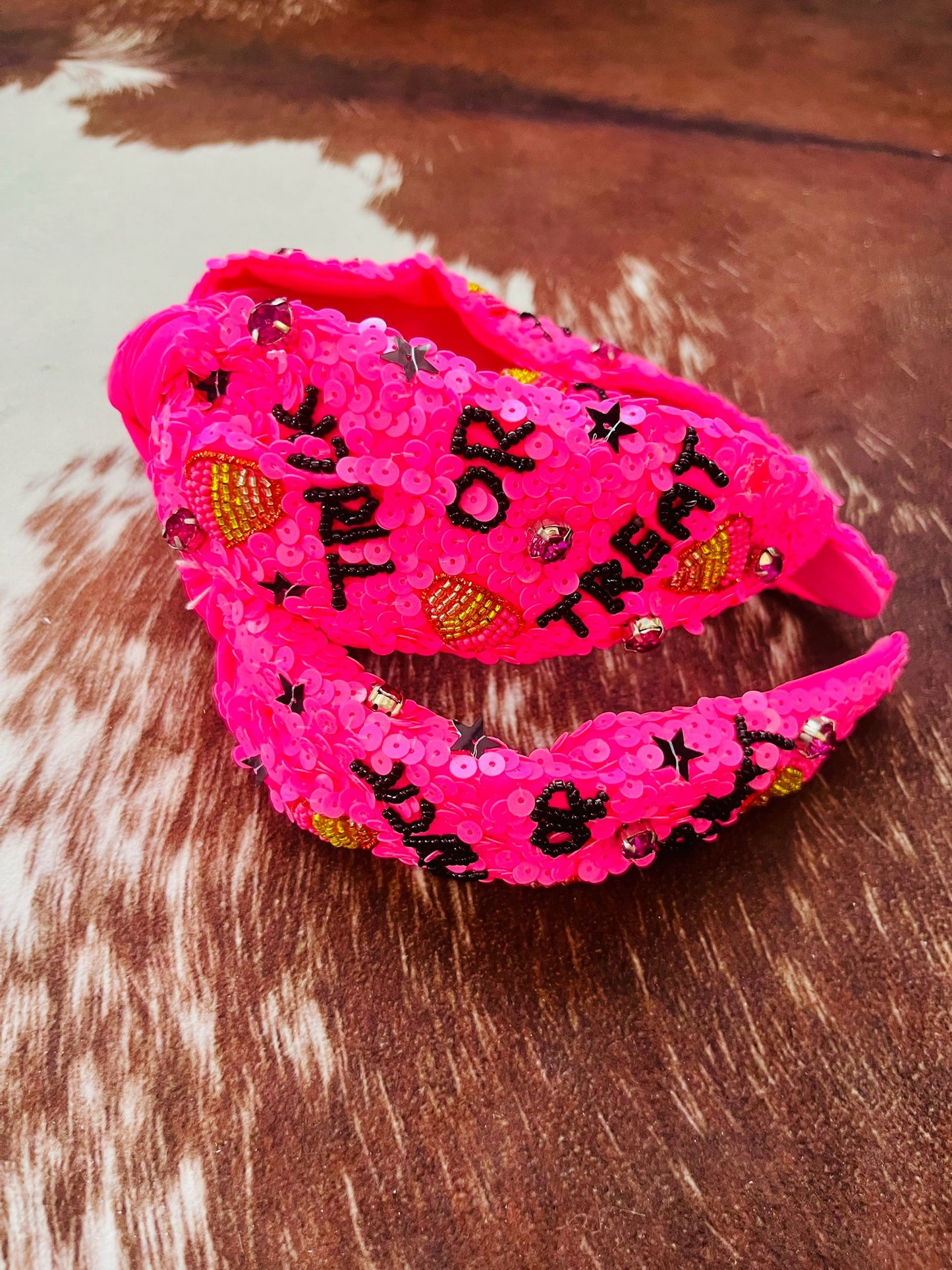 Halloween Trick Or Treat Top Knotted Headband