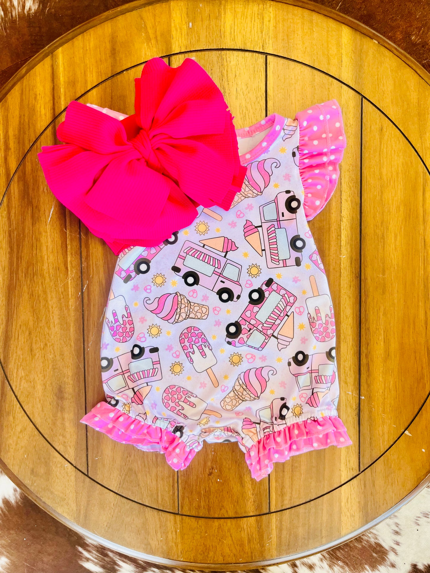 Ice Cream Truck Baby Romper