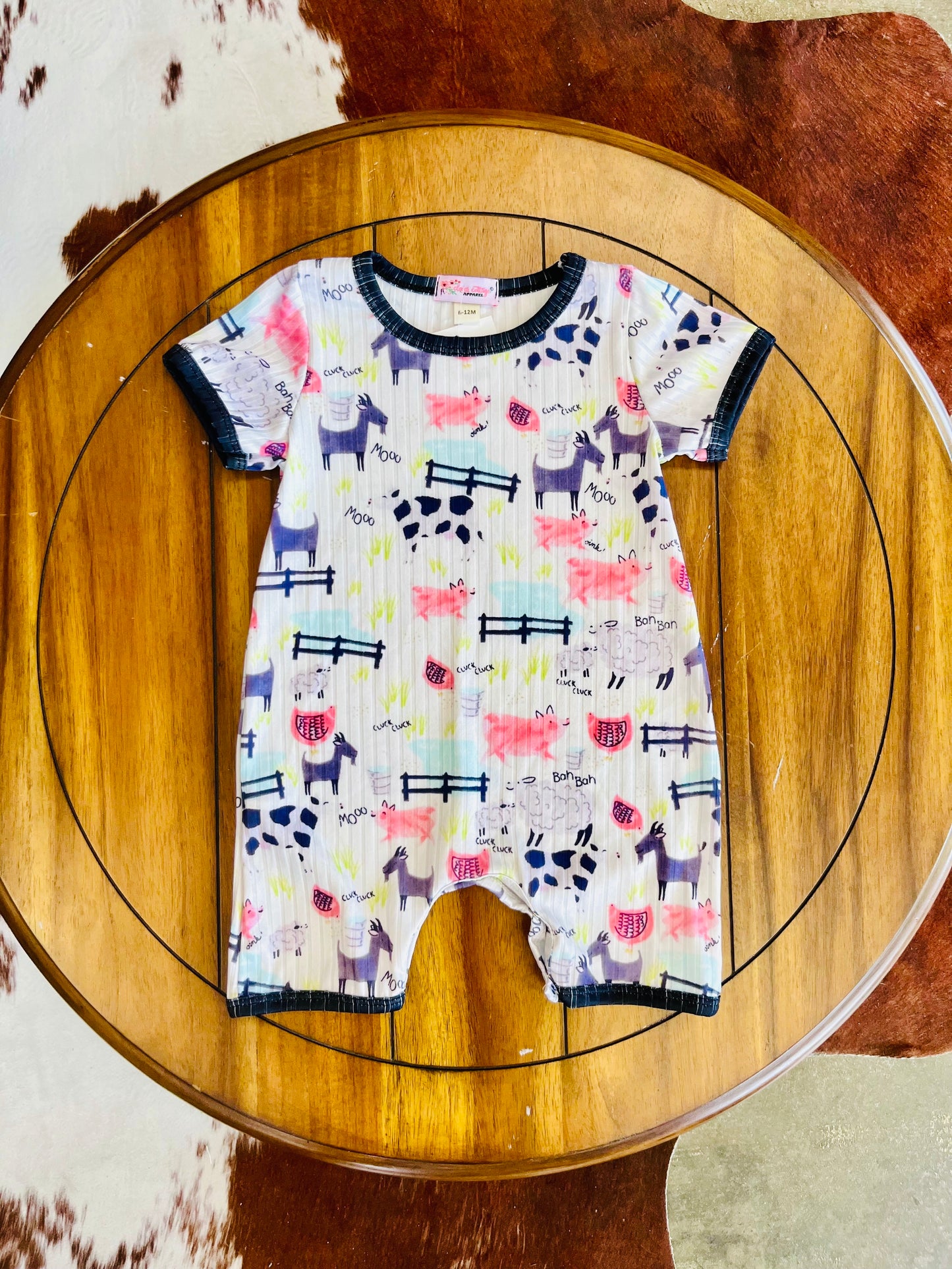 Goats on the Farm Boy Romper