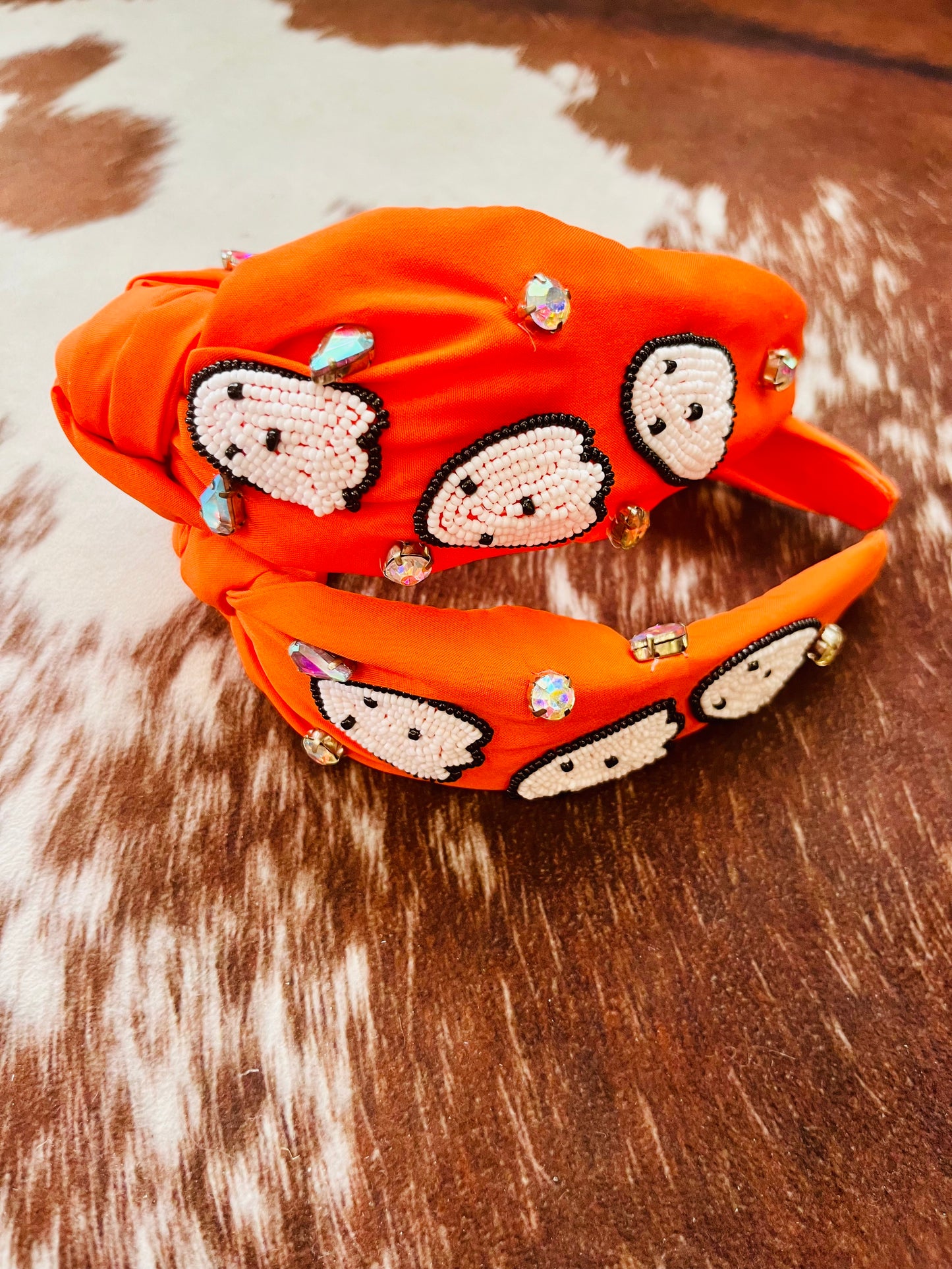Ghost Beaded Halloween Knotted Headband
