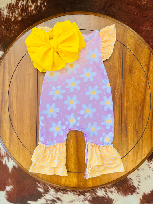 Pink Daisy Romper