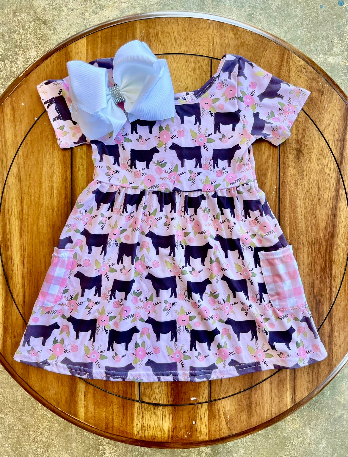 Cow Blossom Girls Dress