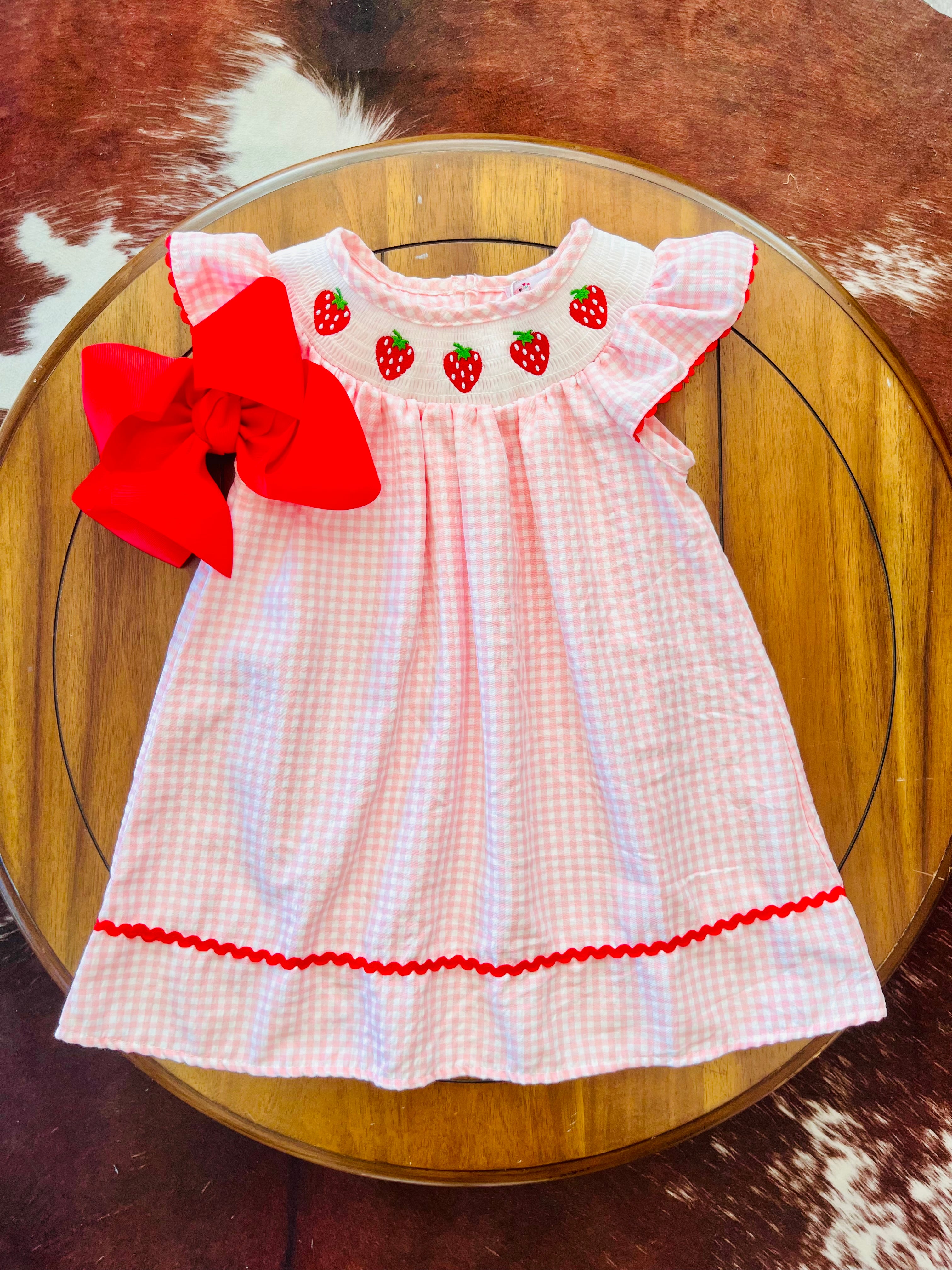 Strawberry Smocked Dress