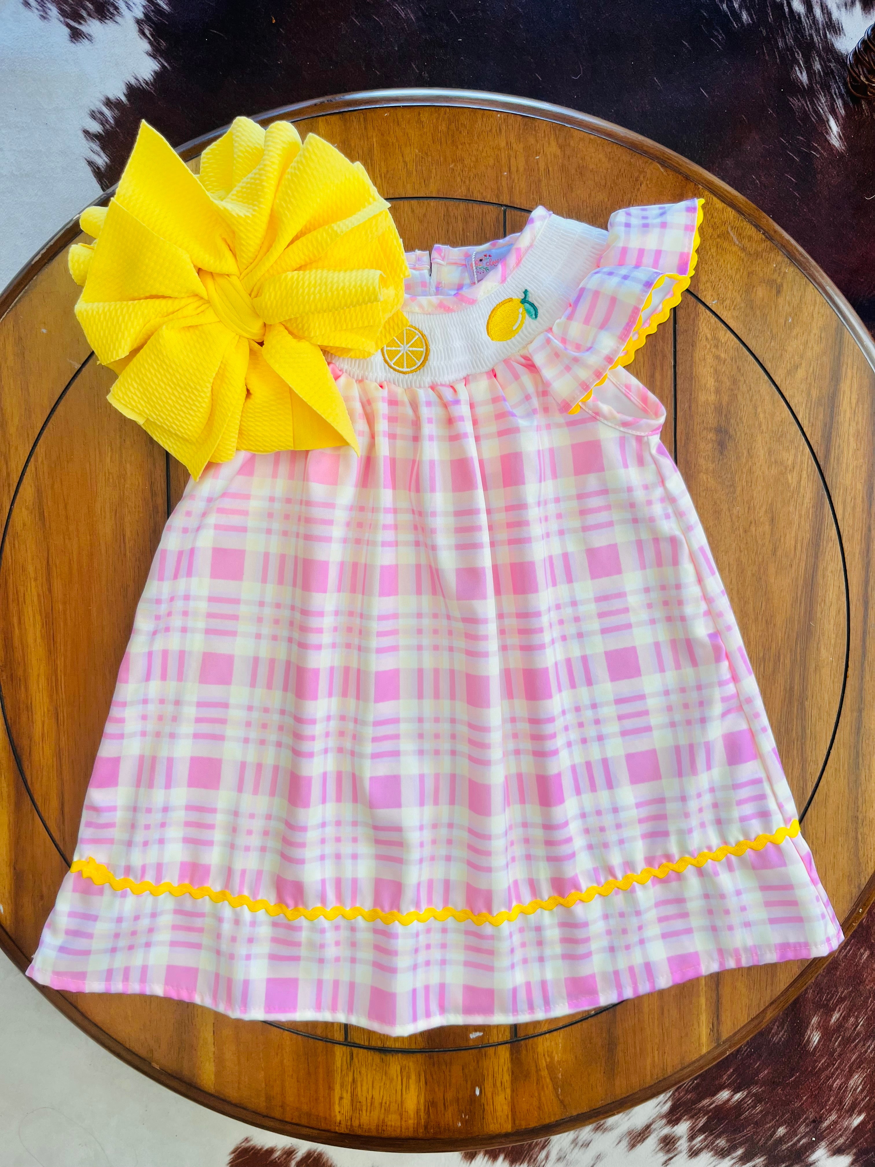 Lemon Smocked Dress