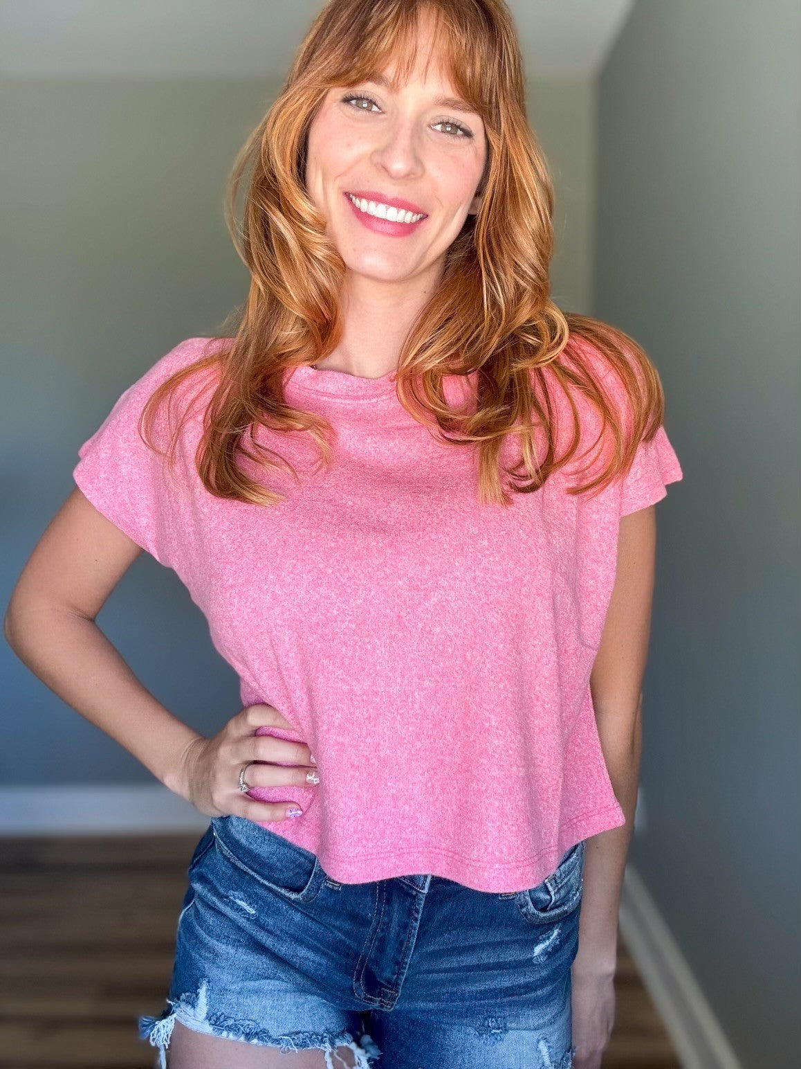 Soft Melange Cropped Top