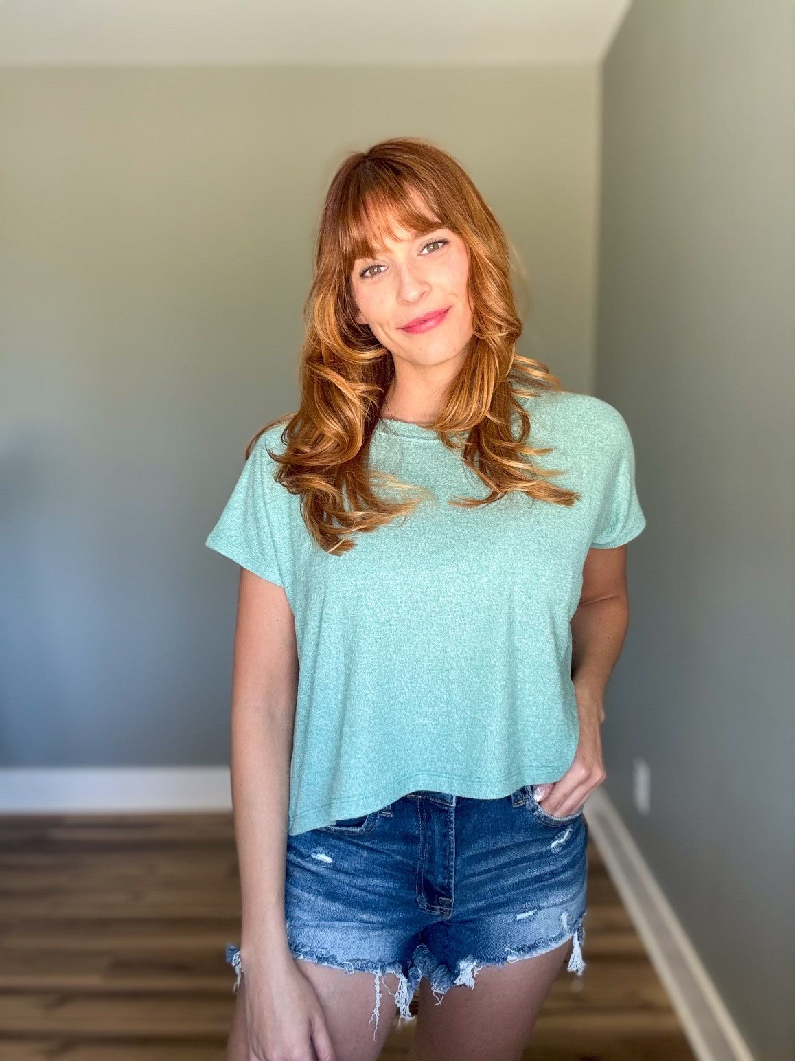 Soft Melange Cropped Top