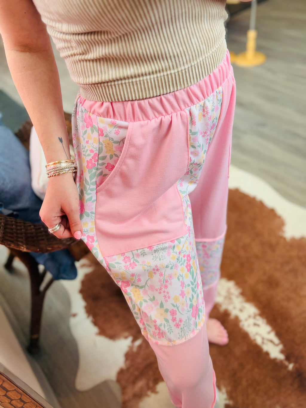 Blush Patchwork Pants