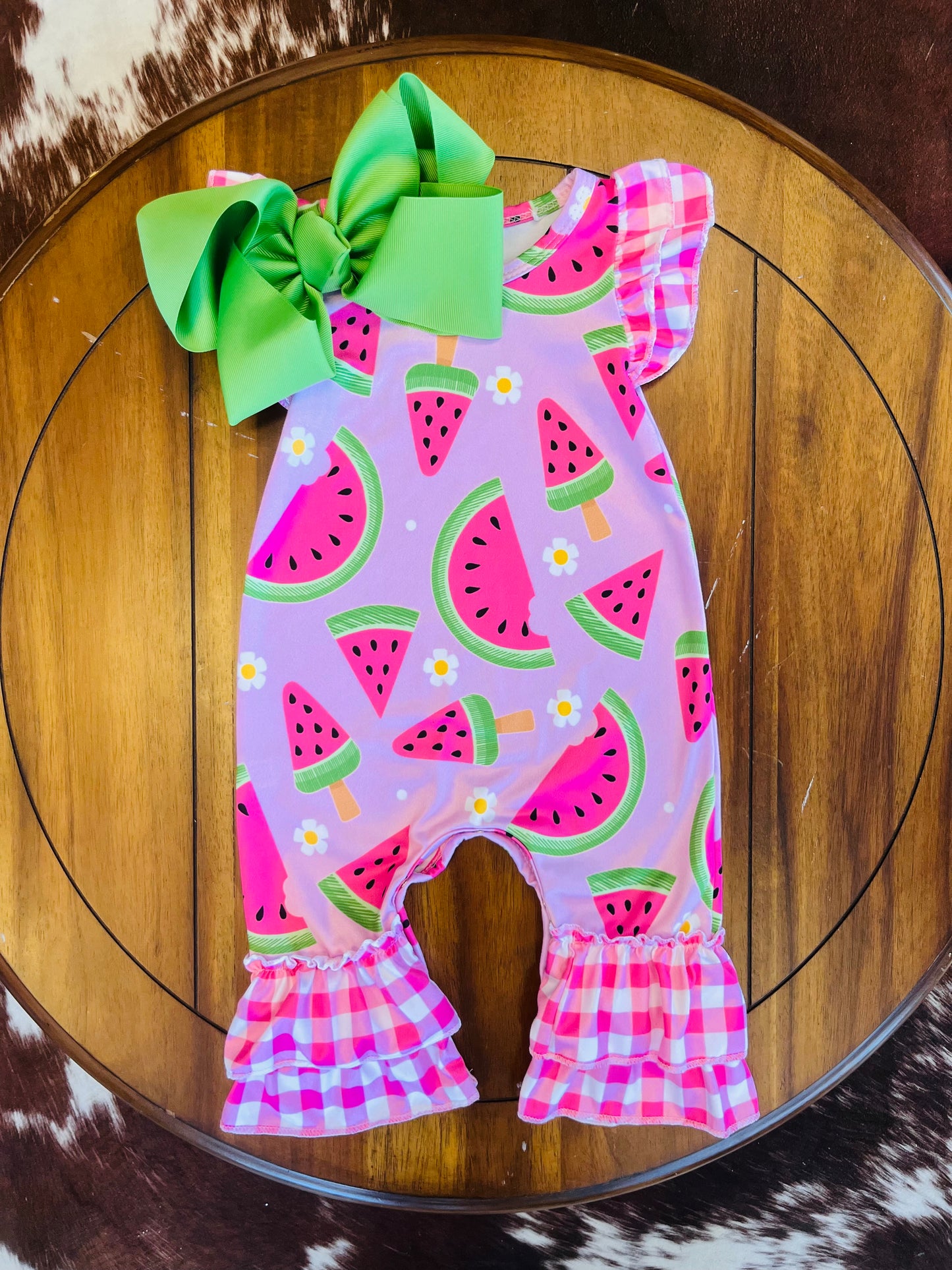 Watermelon Blossom Romper