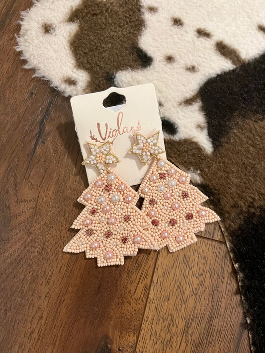 Vintage Christmas Tree Earrings