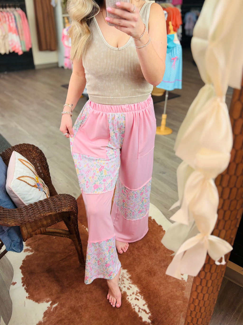 Blush Patchwork Pants