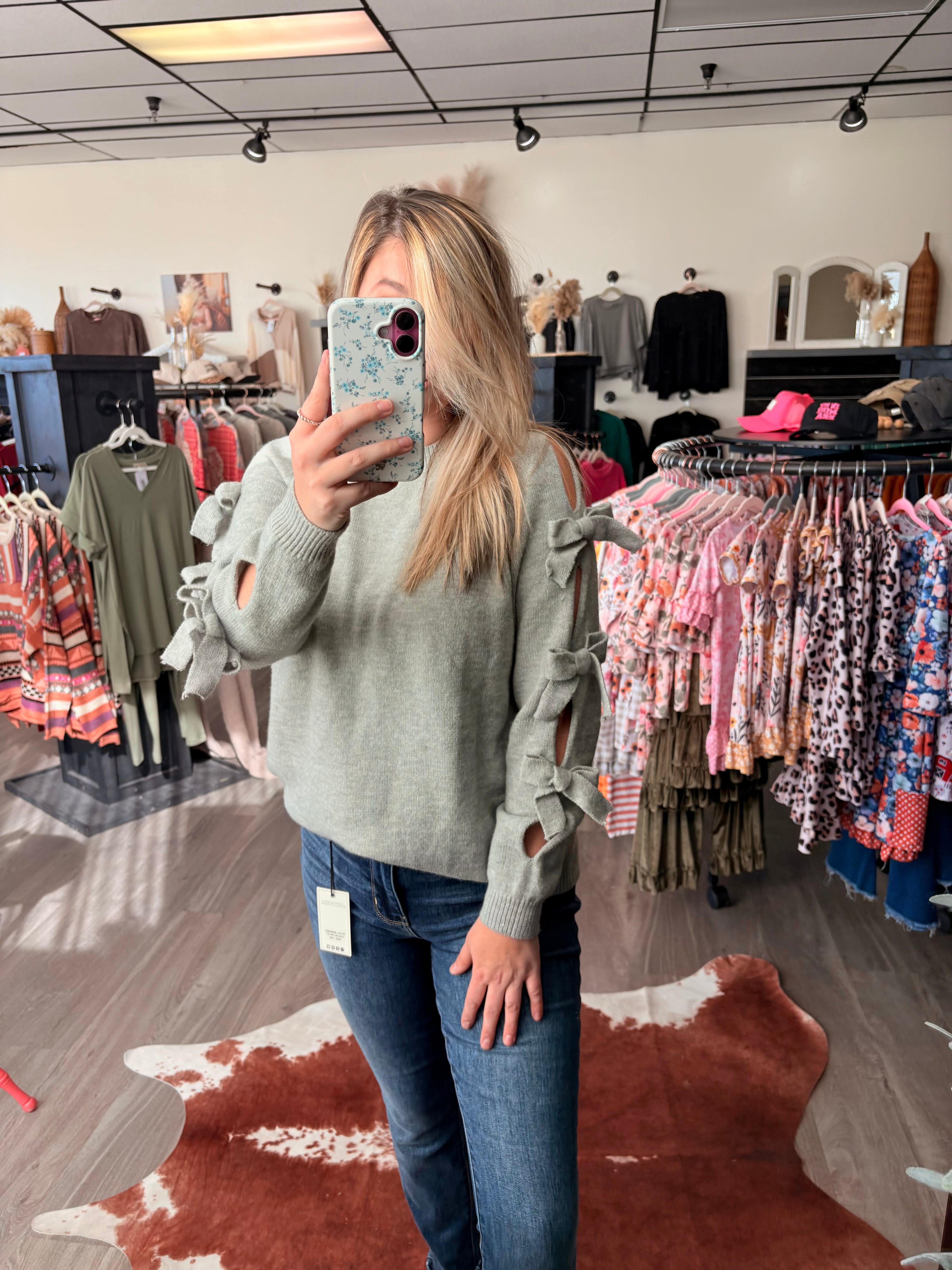 Bow Tie Sleeve Sweater