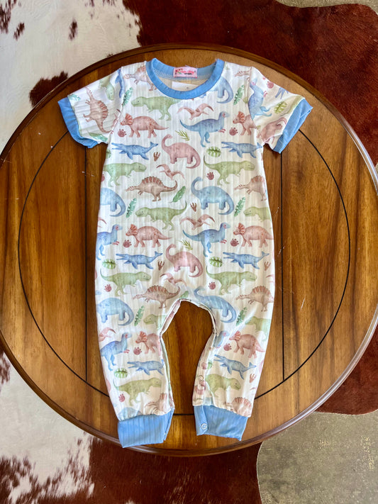 Dinosaur boy romper