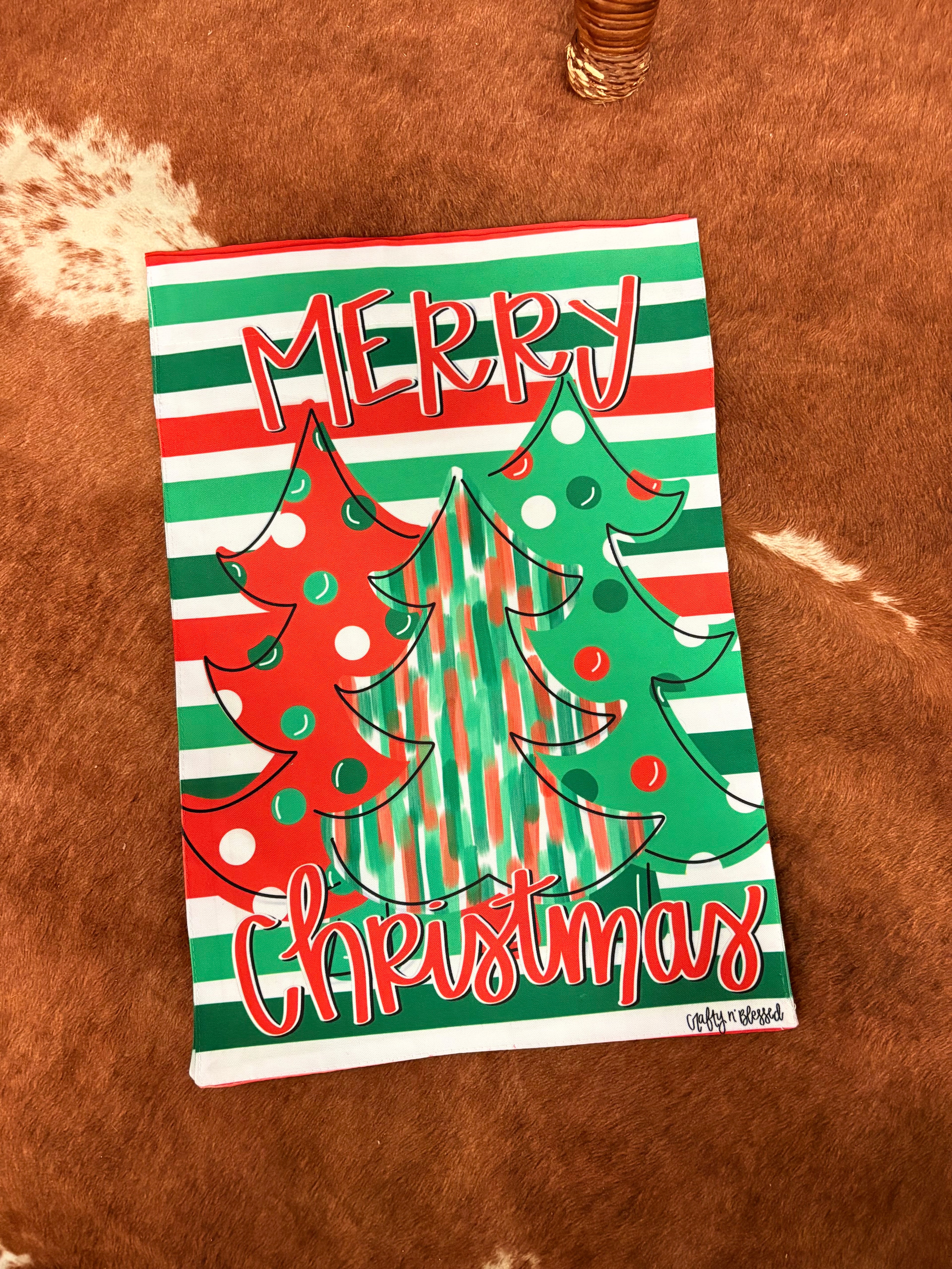 Merry Christmas Tree Garden Flag