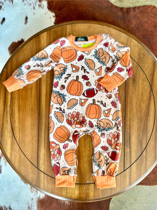 Fall Football Boy Romper