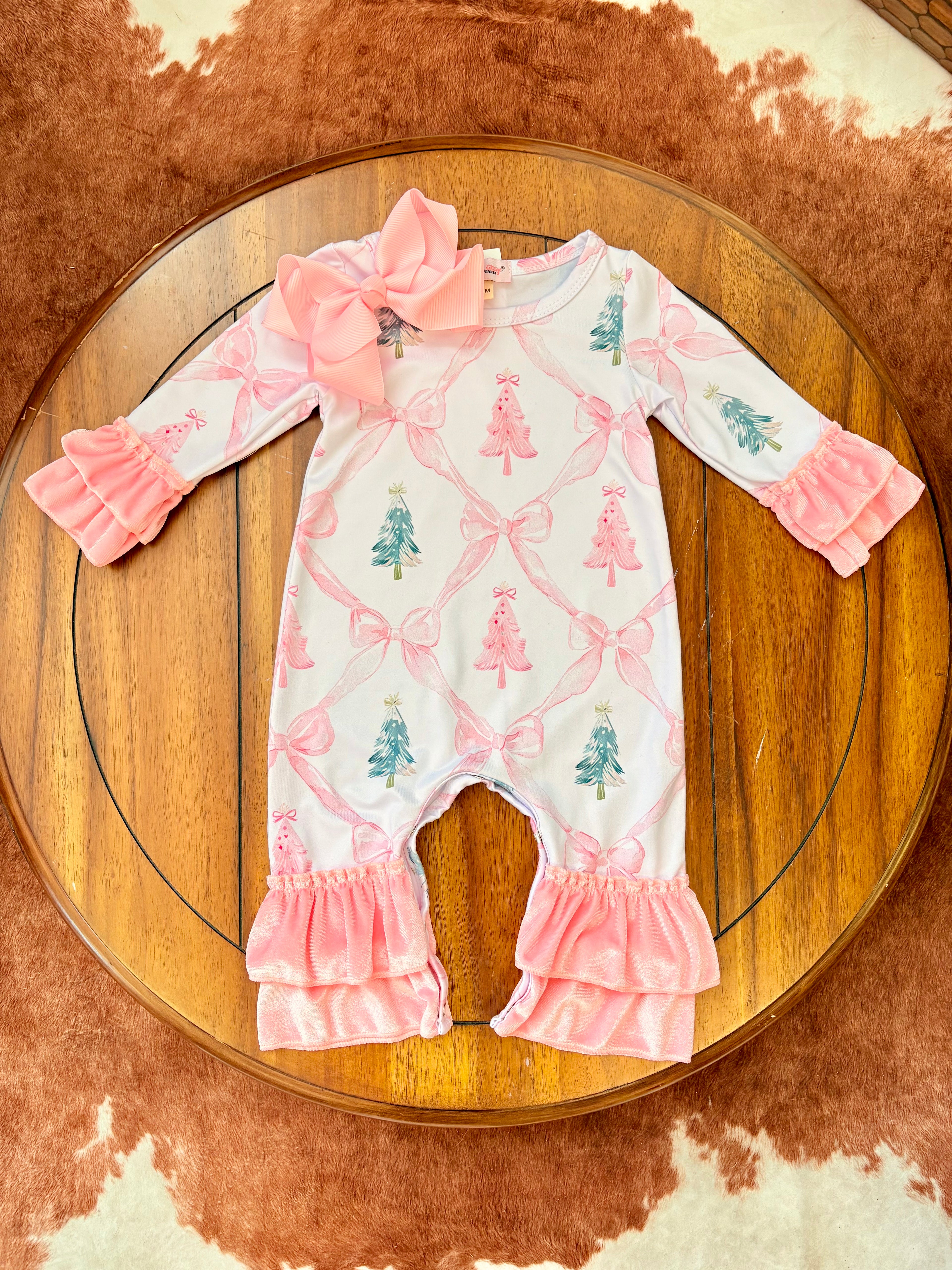 Blush Coquette Holidays Romper
