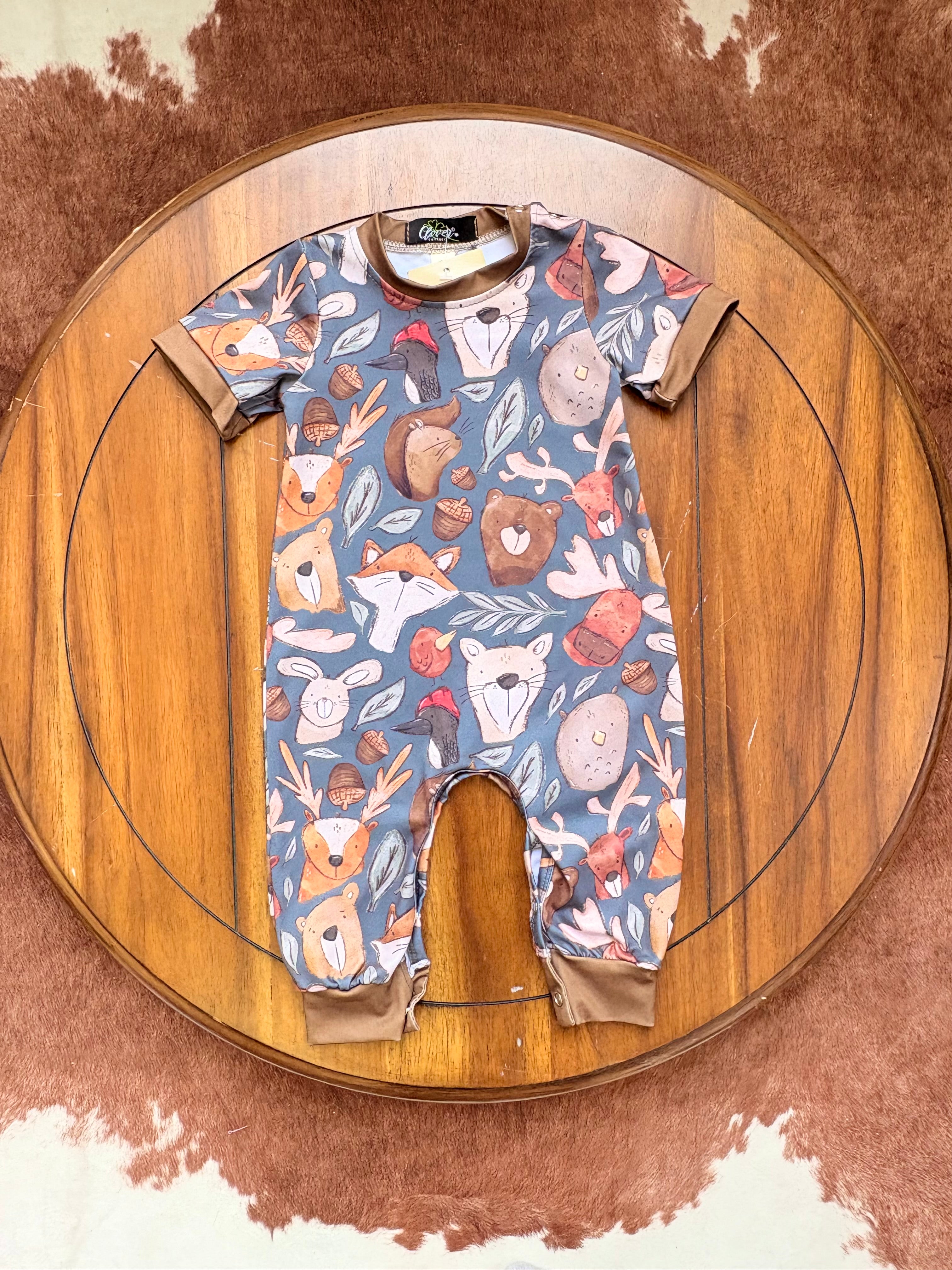 Forest Critters Boy Romper