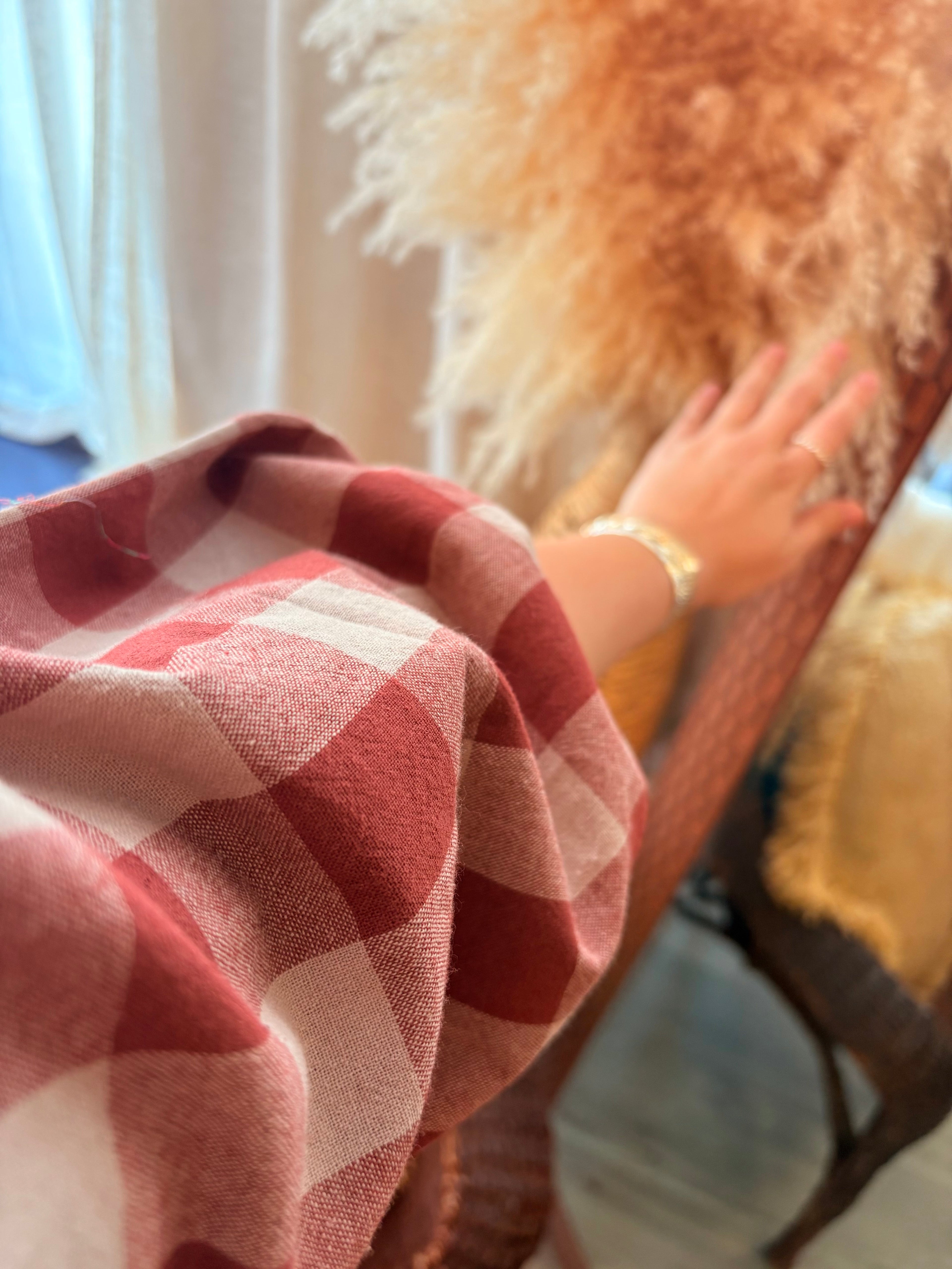 Plaid Smocked Waist Dress