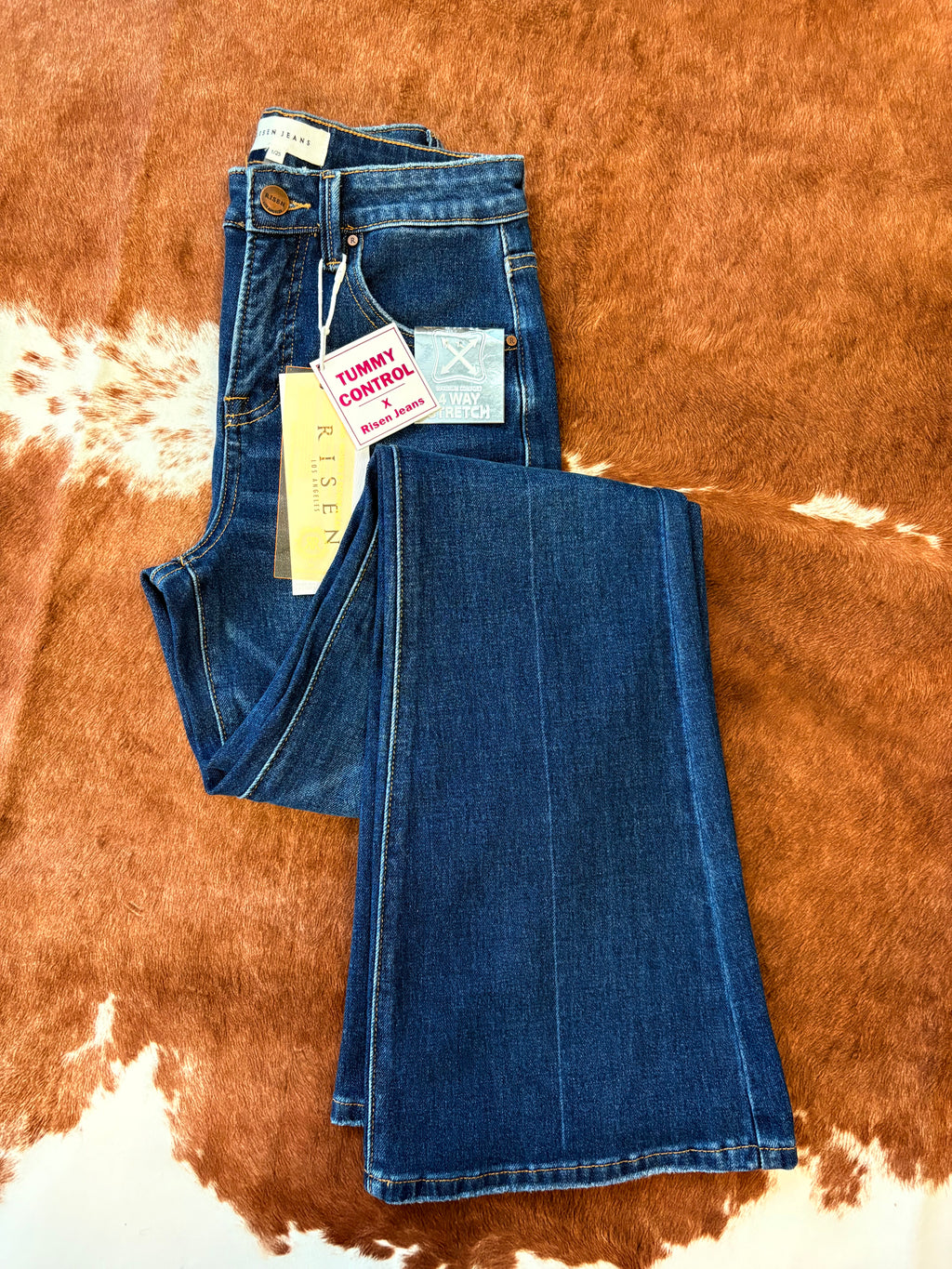 Risen Tummy Control Flare Jeans