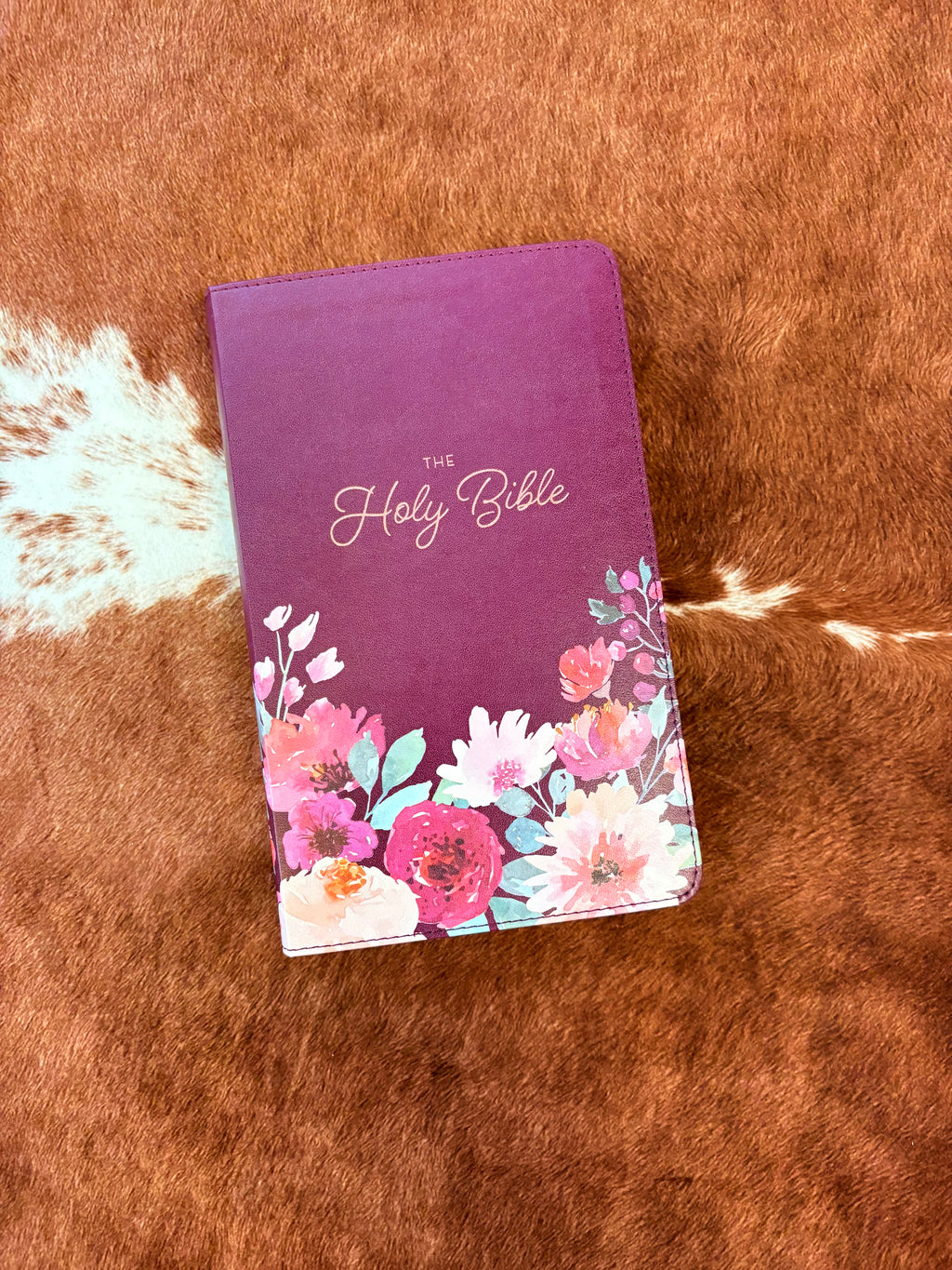 Purple Floral KJV Giant Print Bible