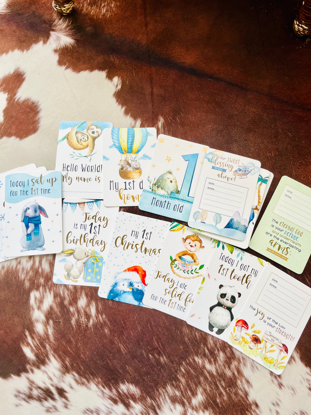 My Baby Boy's Milestones Card Box