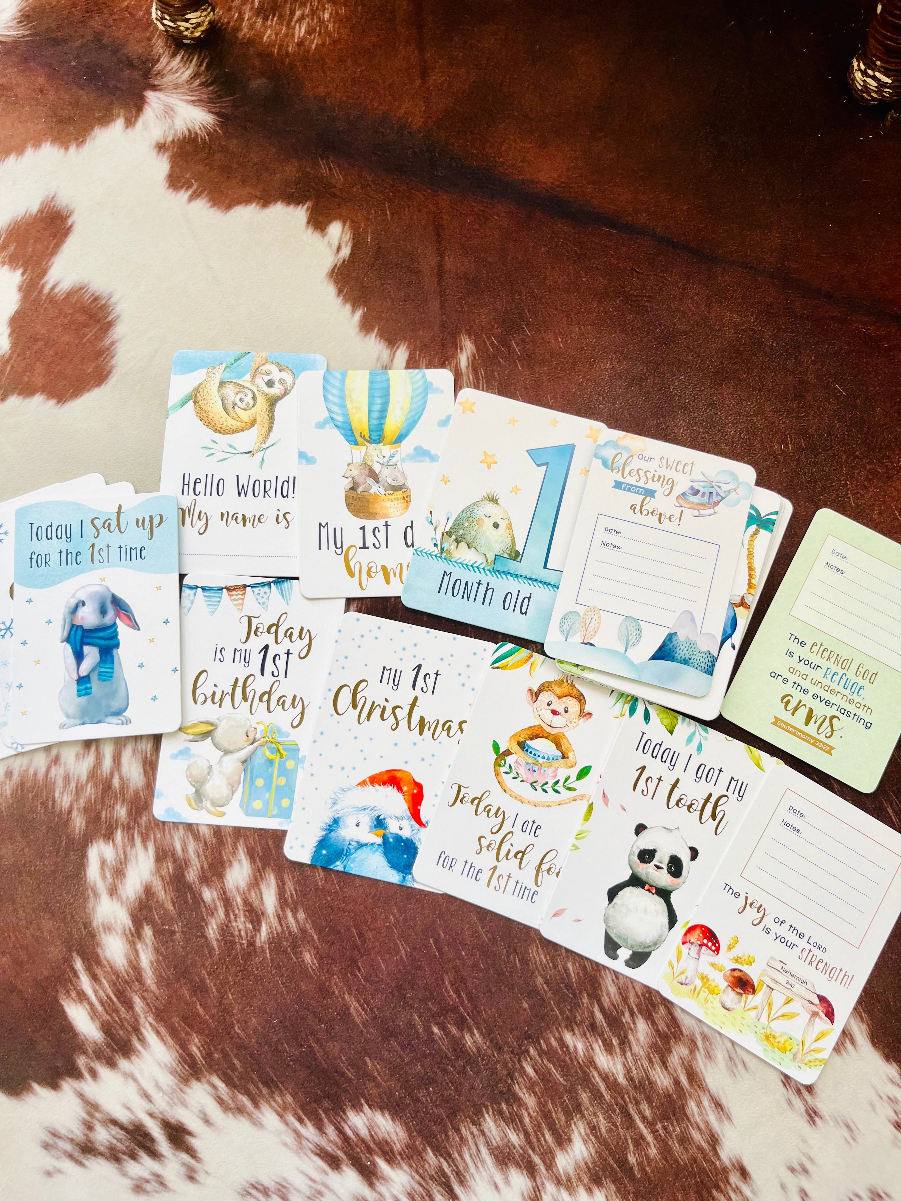 My Baby Boy's Milestones Card Box