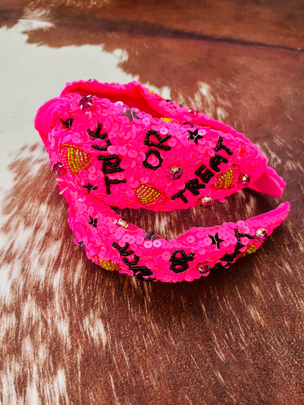 Halloween Trick Or Treat Top Knotted Headband