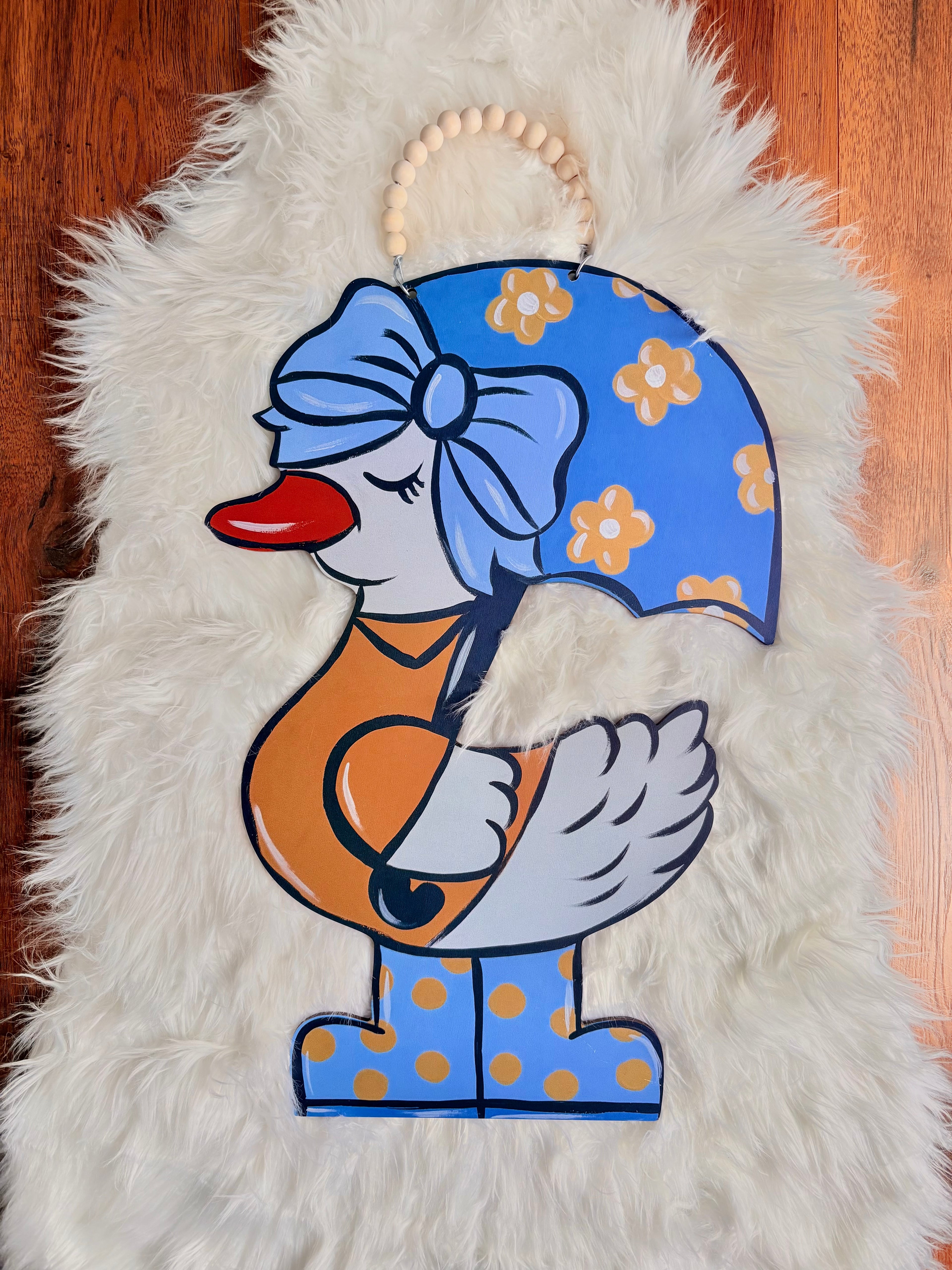 Rainy Day Goose Door Hanger