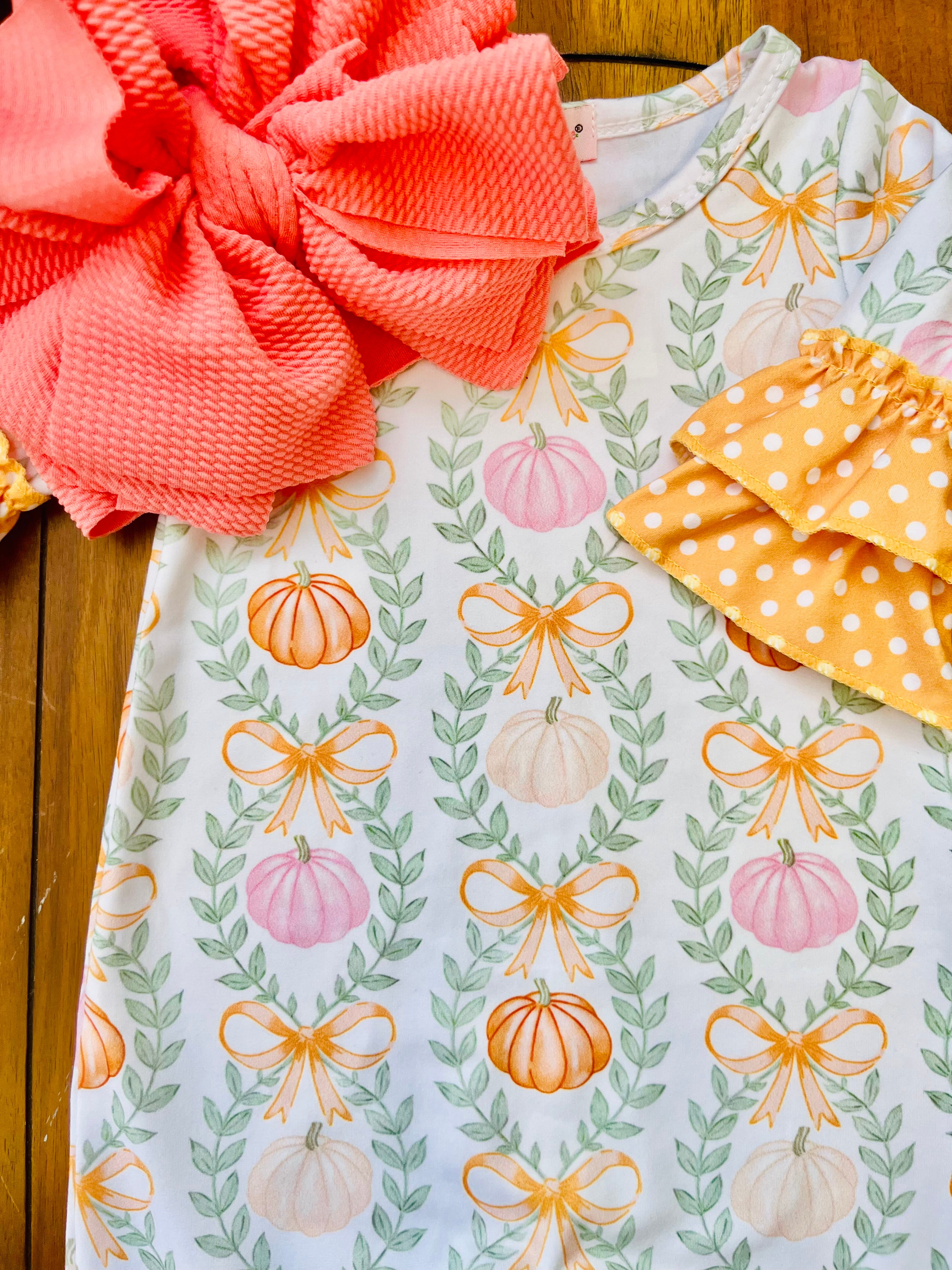 Pumpkin Coquette Romper