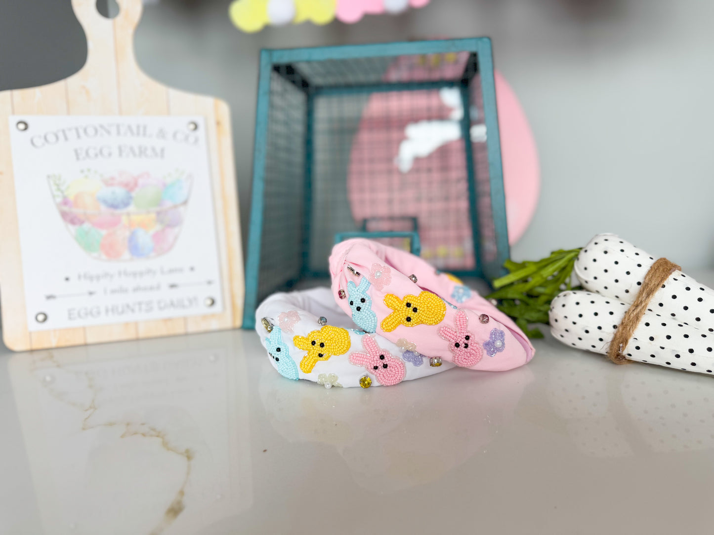 Easter Bunny Pearl Headband