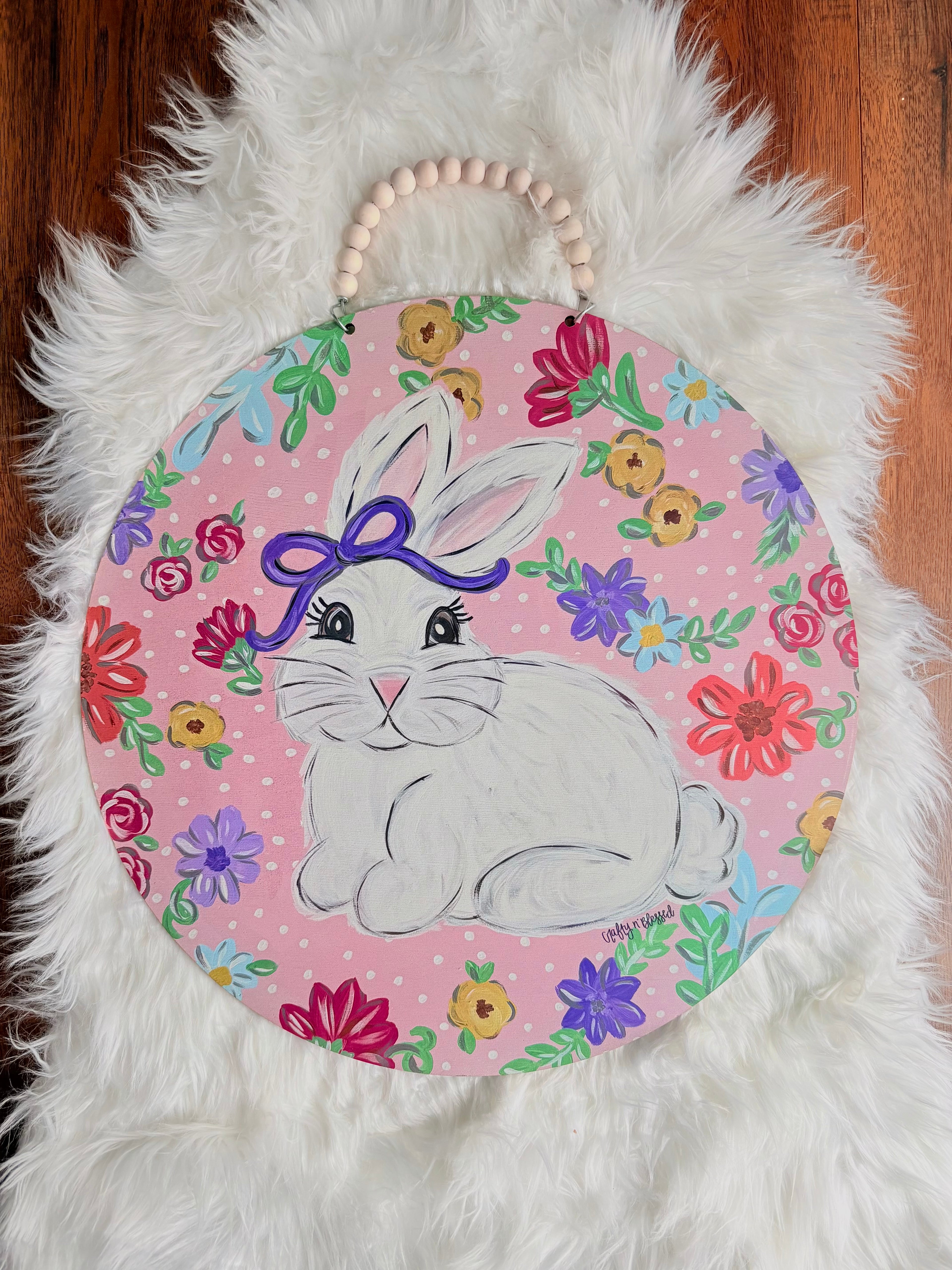 Bunny Circle Door Hanger