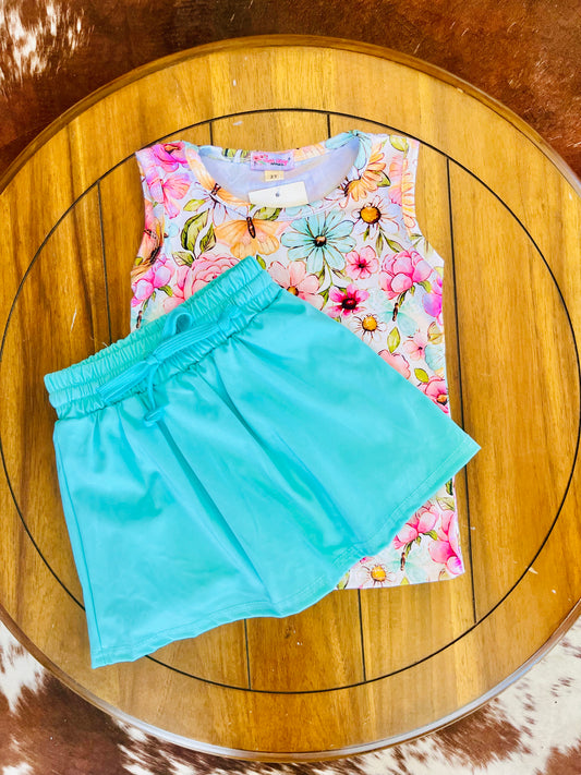 Butterfly Garden Girls Skort Set