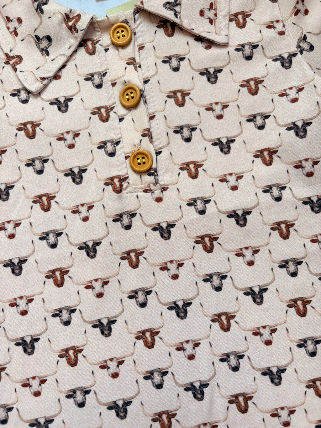 Longhorn Boy Collar Shirt