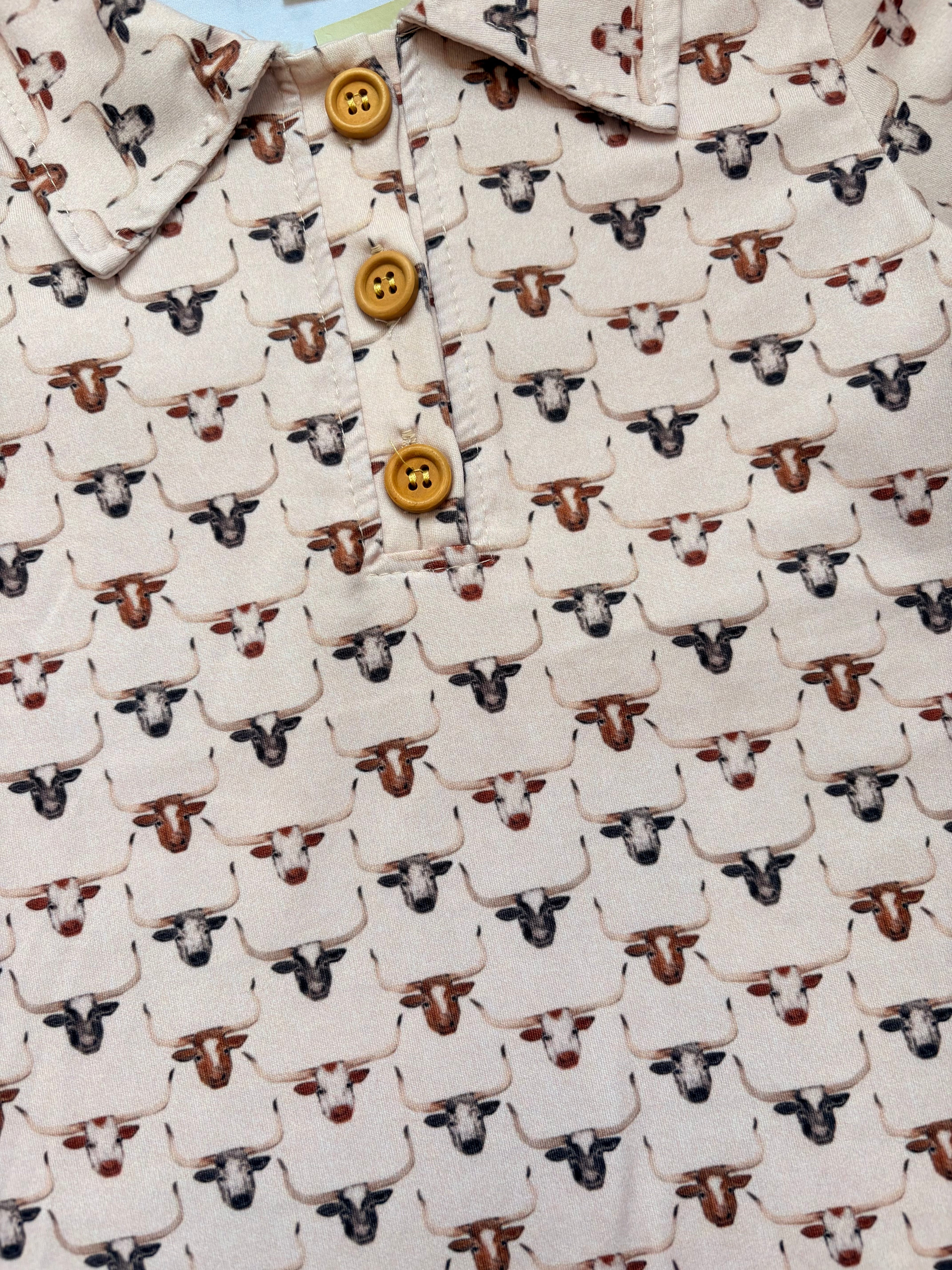 Longhorn Boy Collar Shirt