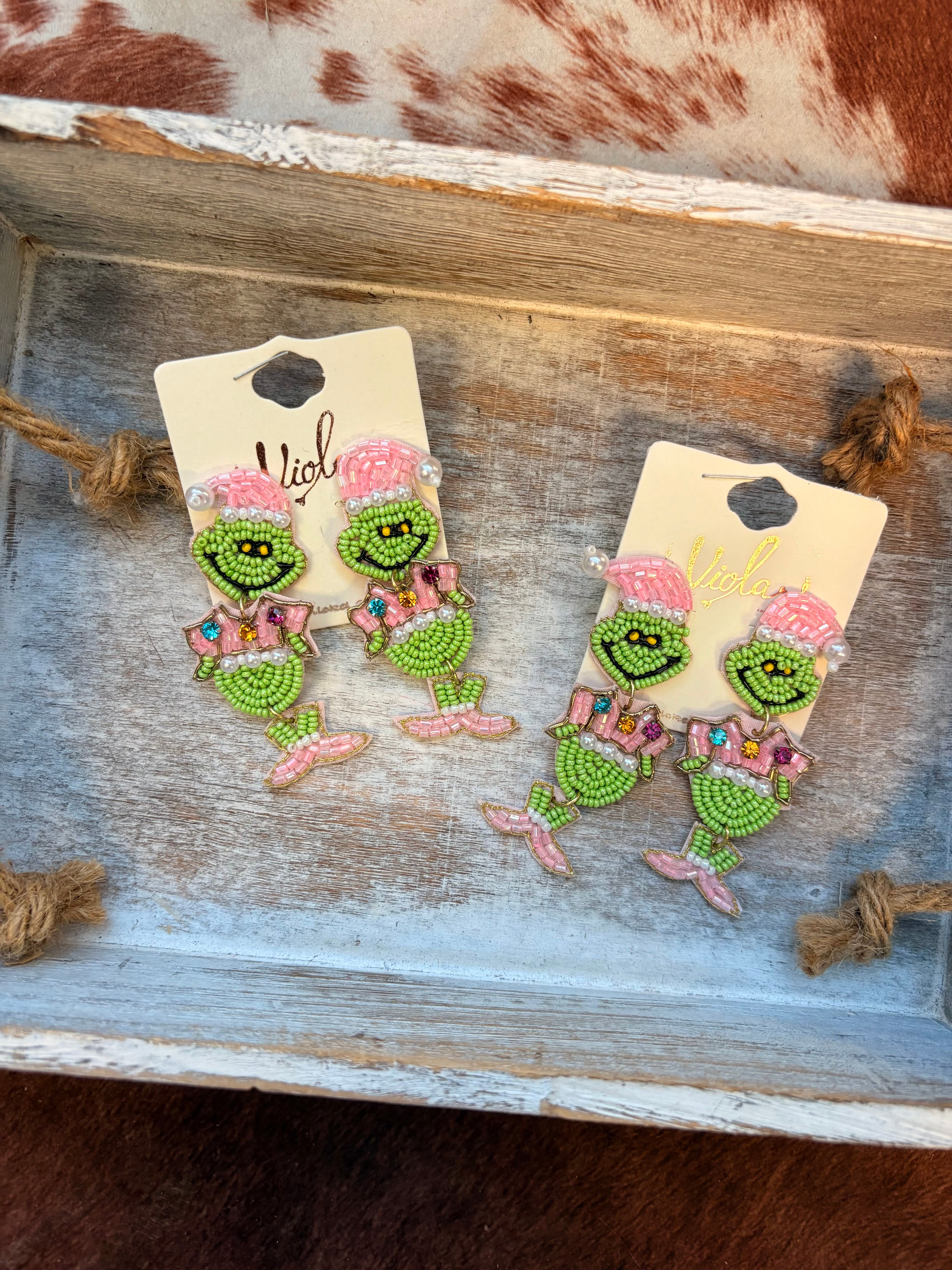 Pink Dangle Earrings