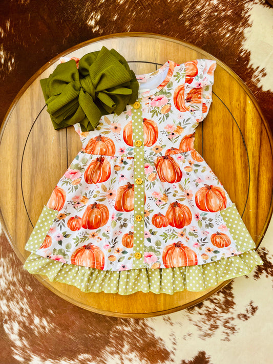 Watercolor Pumpkin Dress