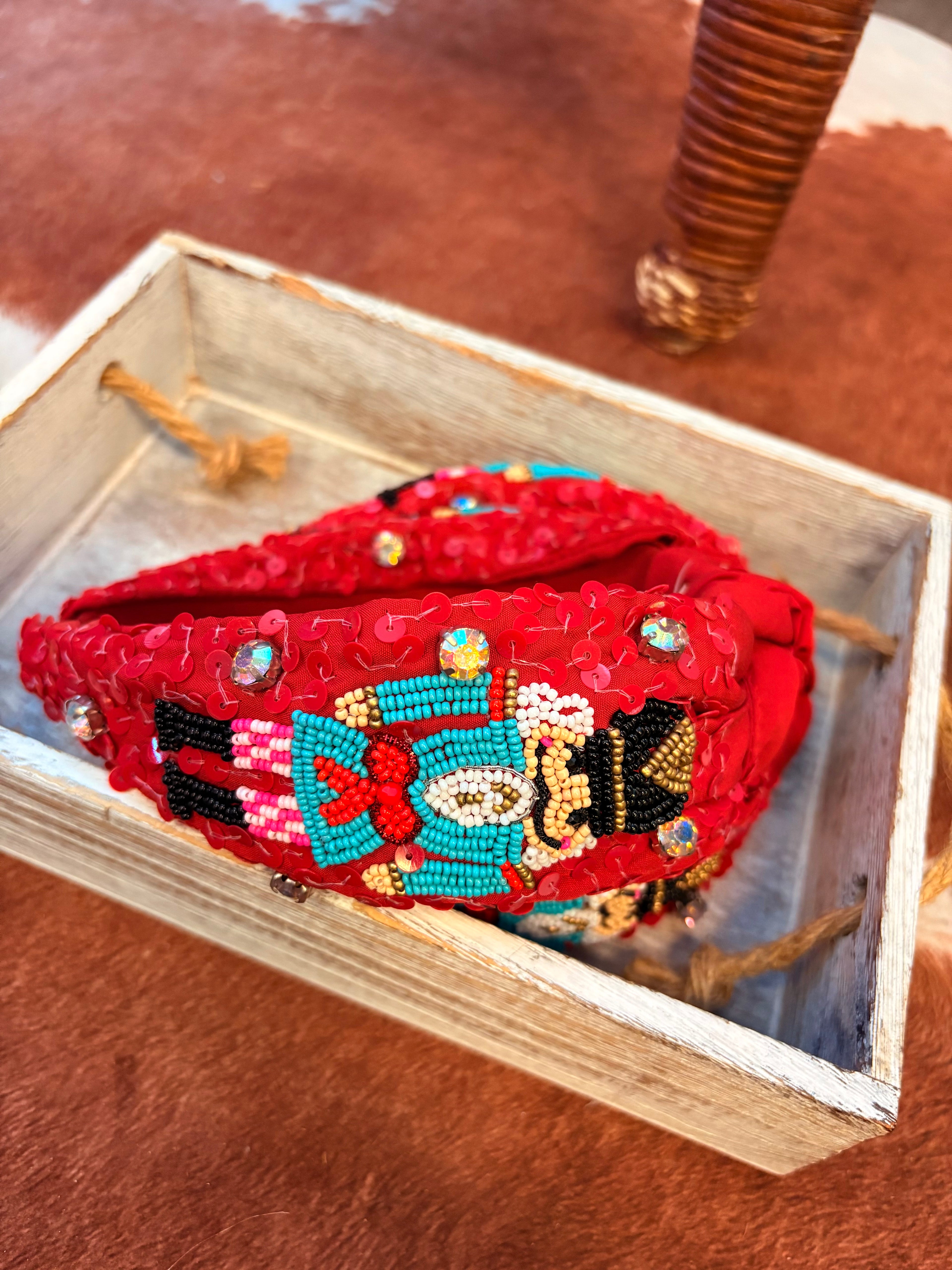 Red Sequin Nutcracker Christmas Headband