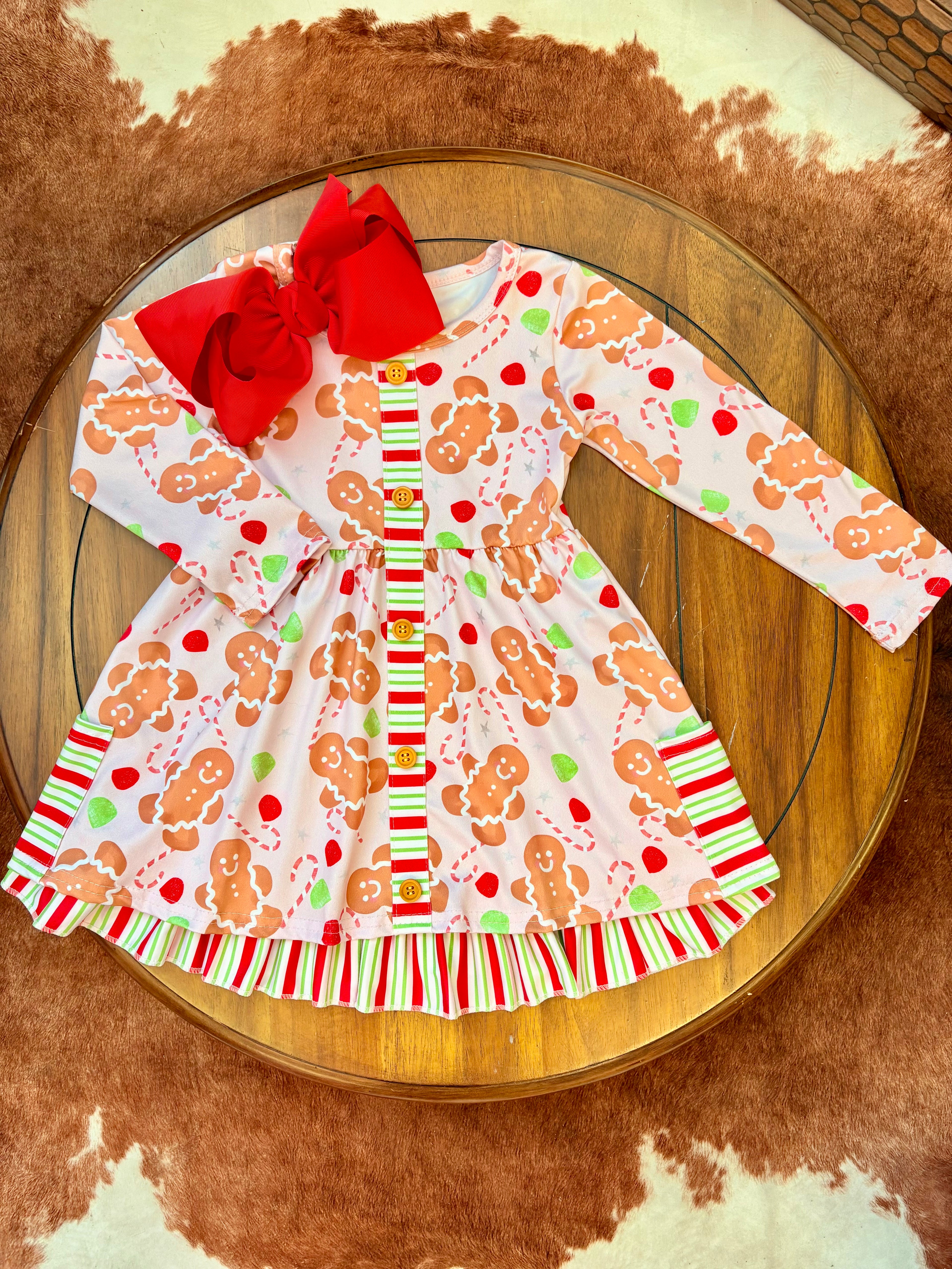 Gingerbread Man Girls Dress