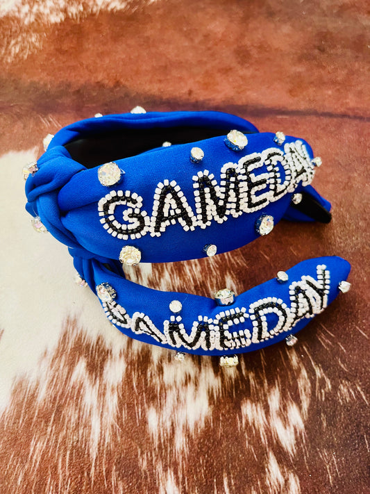 Gameday Black Beaded Headband