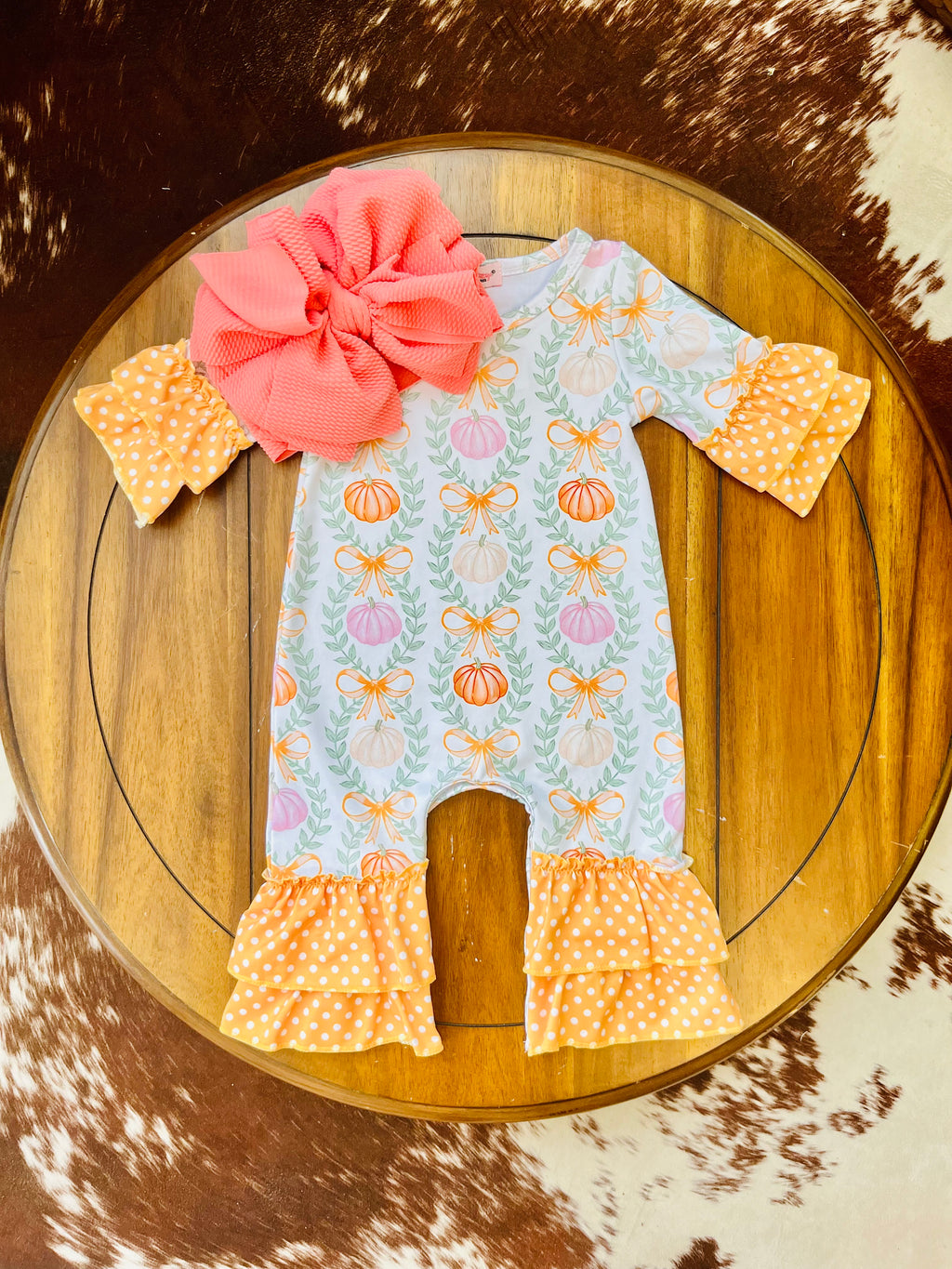 Pumpkin Coquette Romper