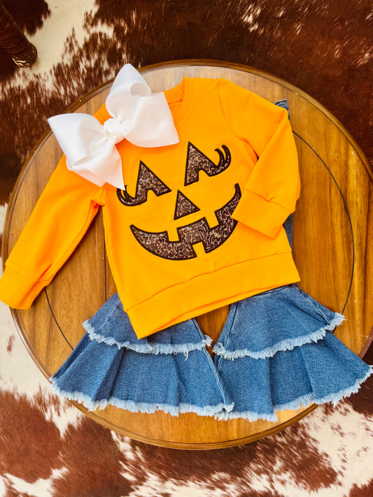 Jack O Lantern Sequin Shirt