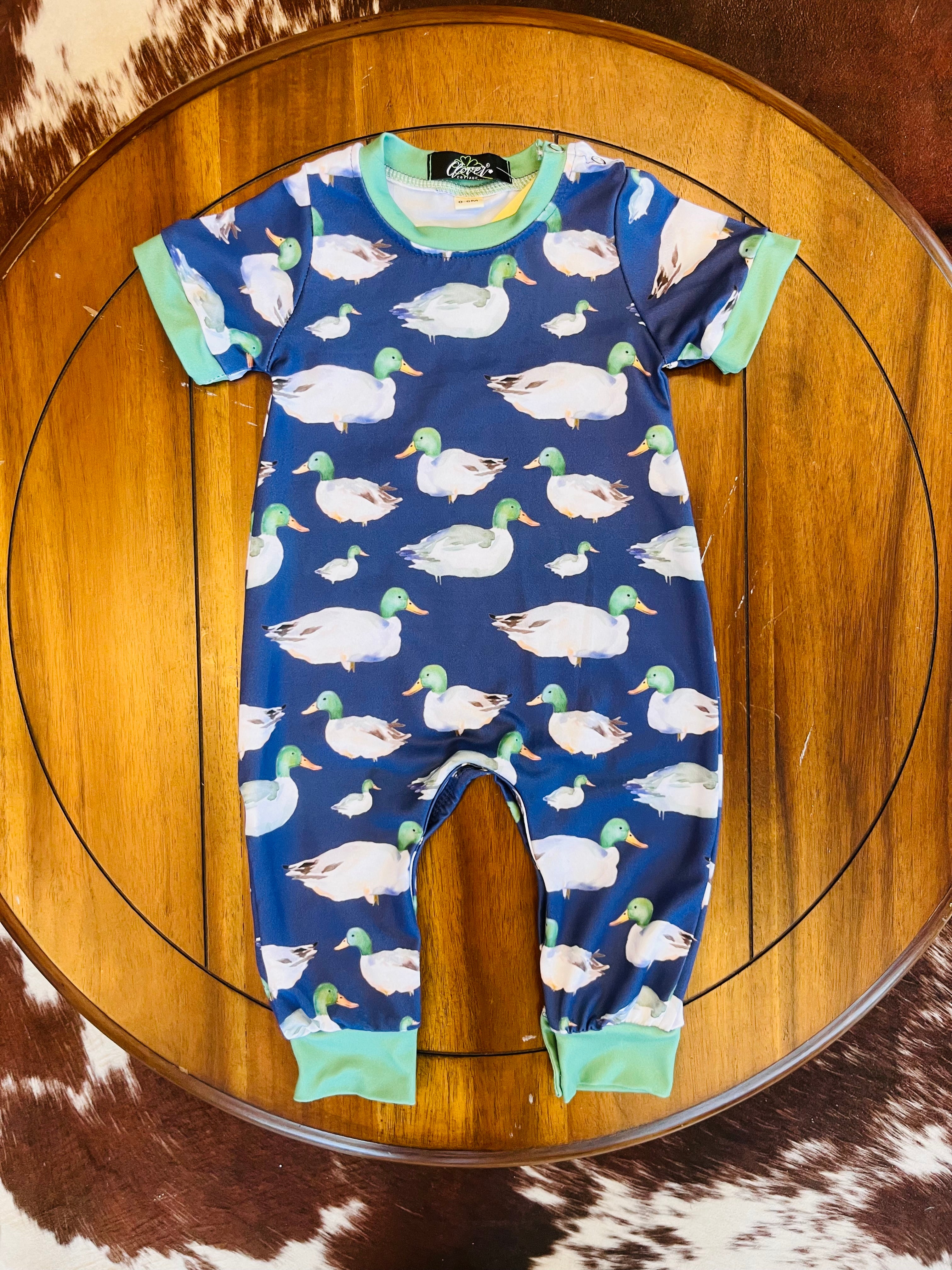 Navy Mallard Romper