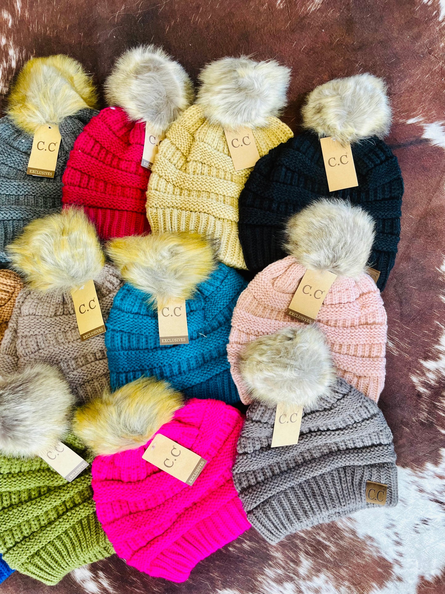 C.C Pom Pom Knit Beanie