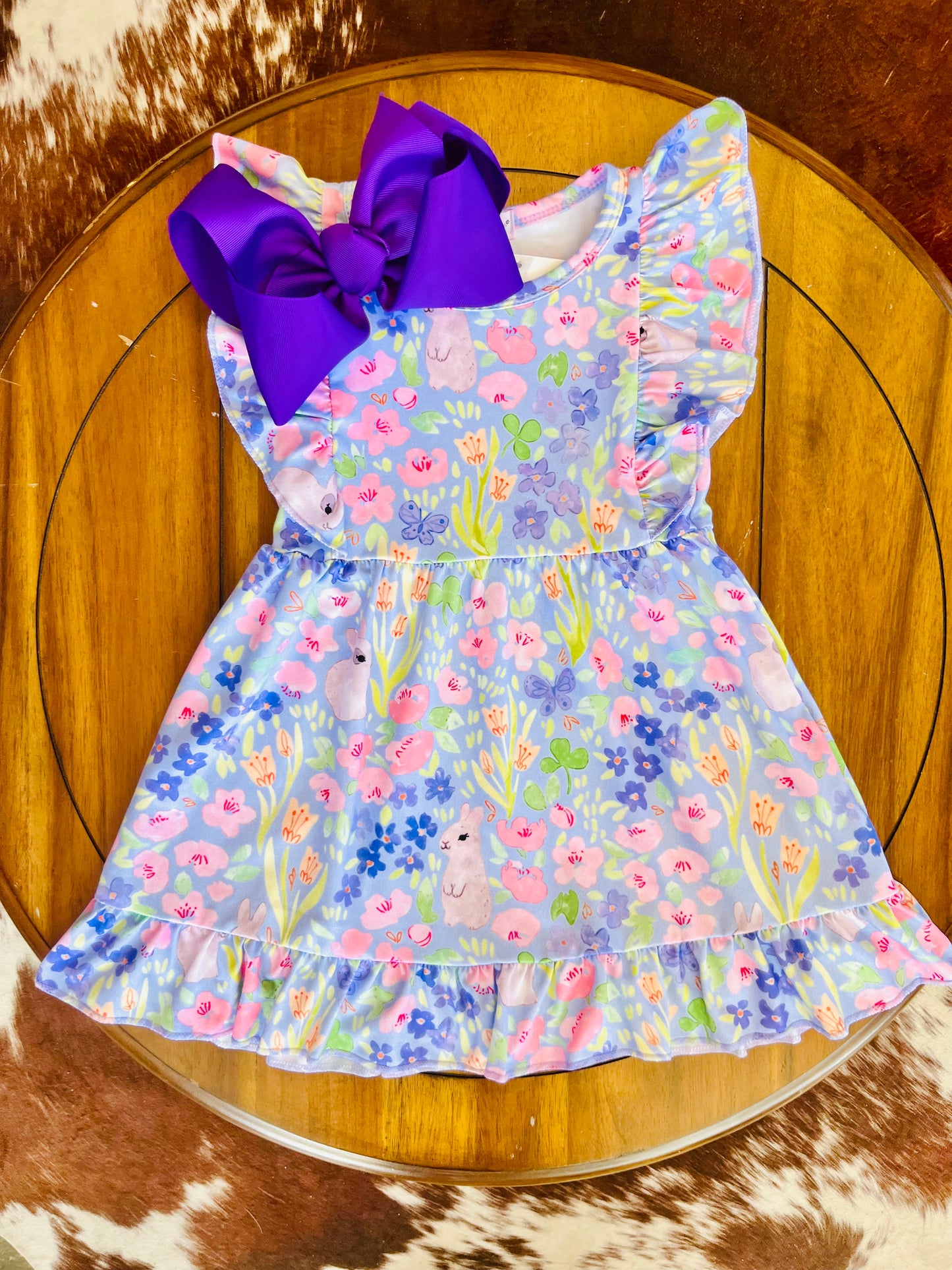 Periwinkle Bunny Garden Dress