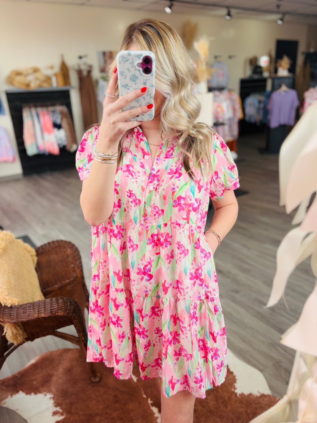 Floral Print Mini Dress