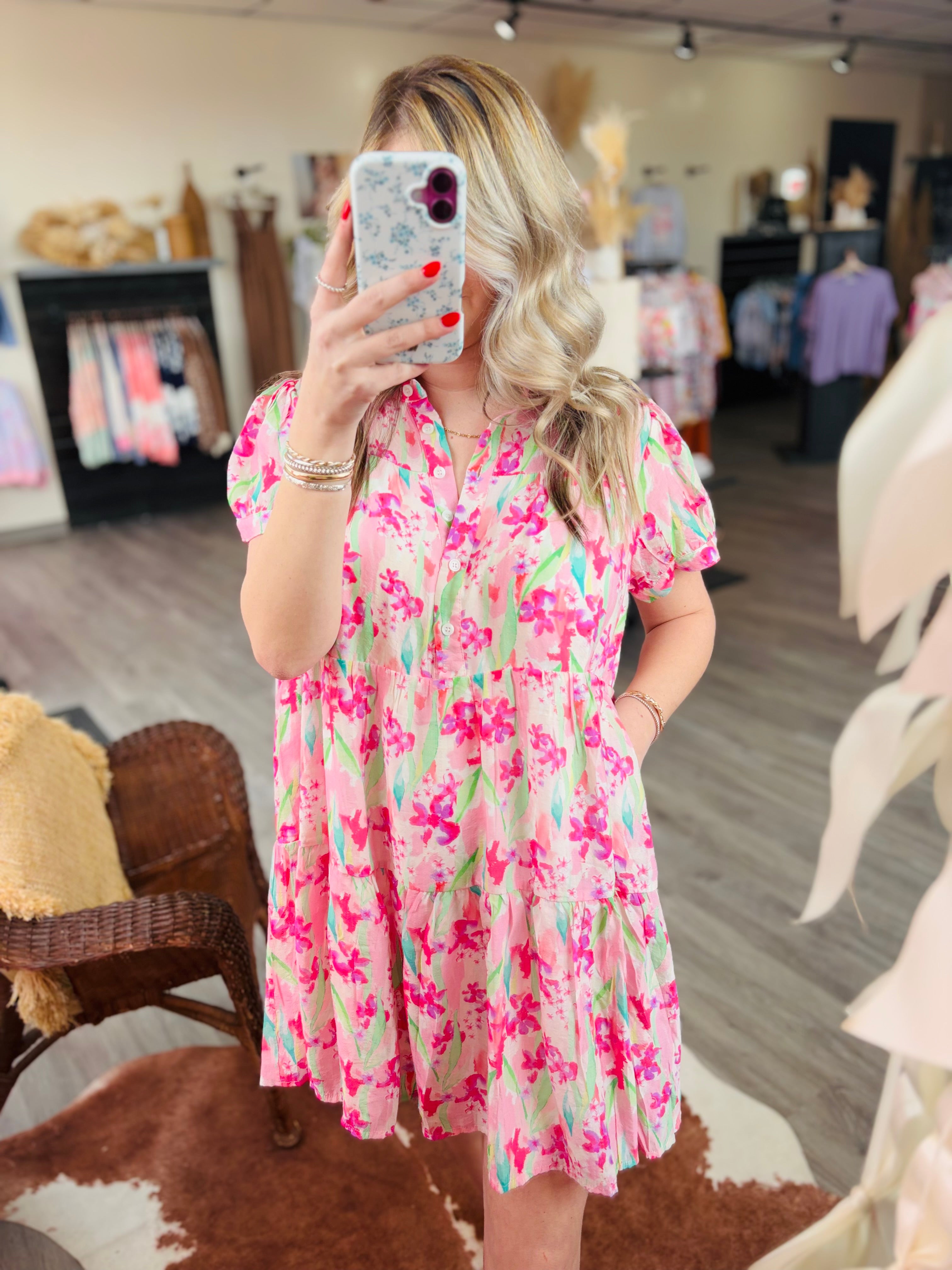 Floral Print Mini Dress