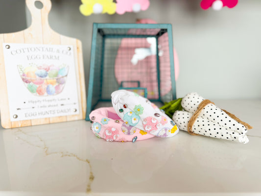 Easter Egg Top Knot Headband