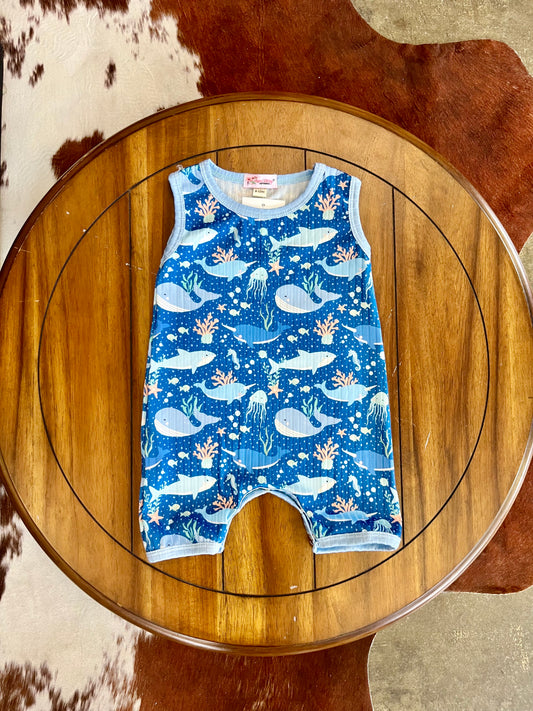 Narwhal Boy Romper