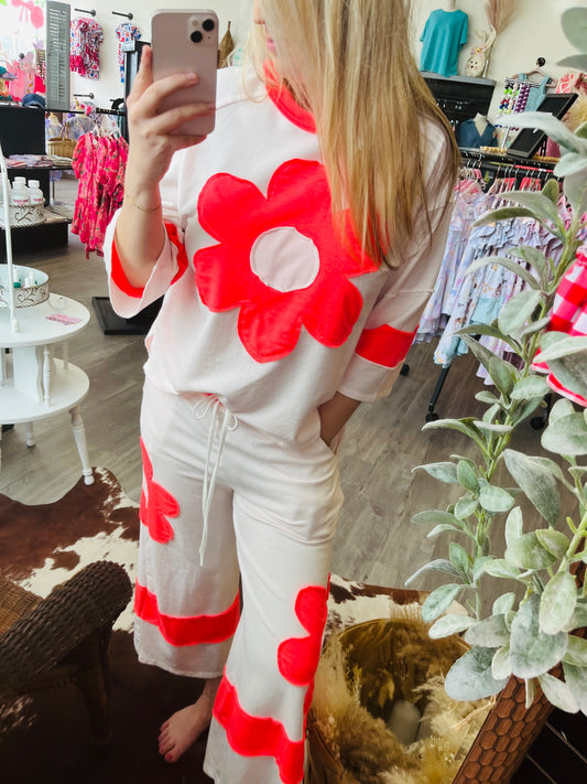 Flower Patch Wide Leg Pants