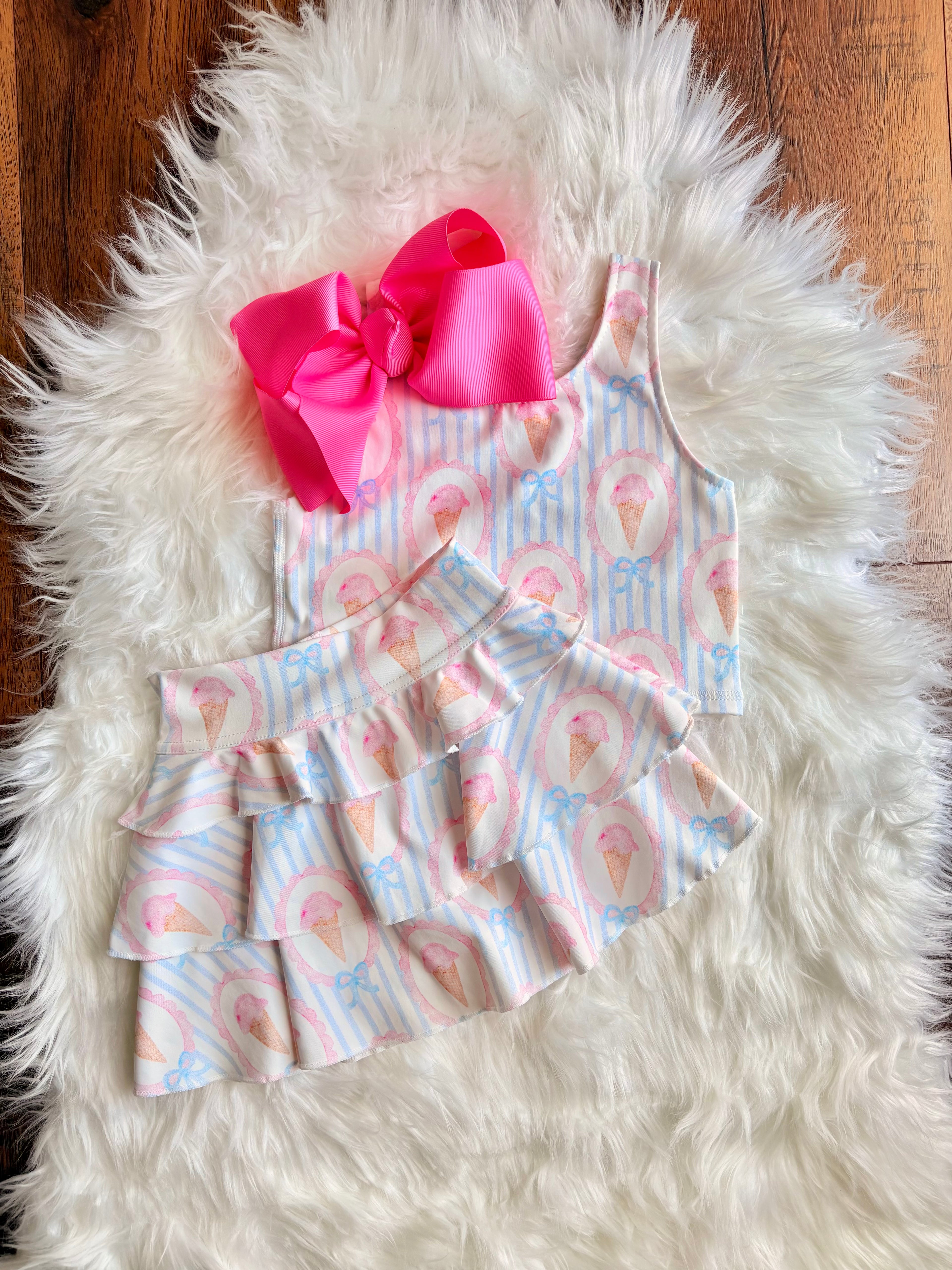 Sweet Scoops Girls Skort Set