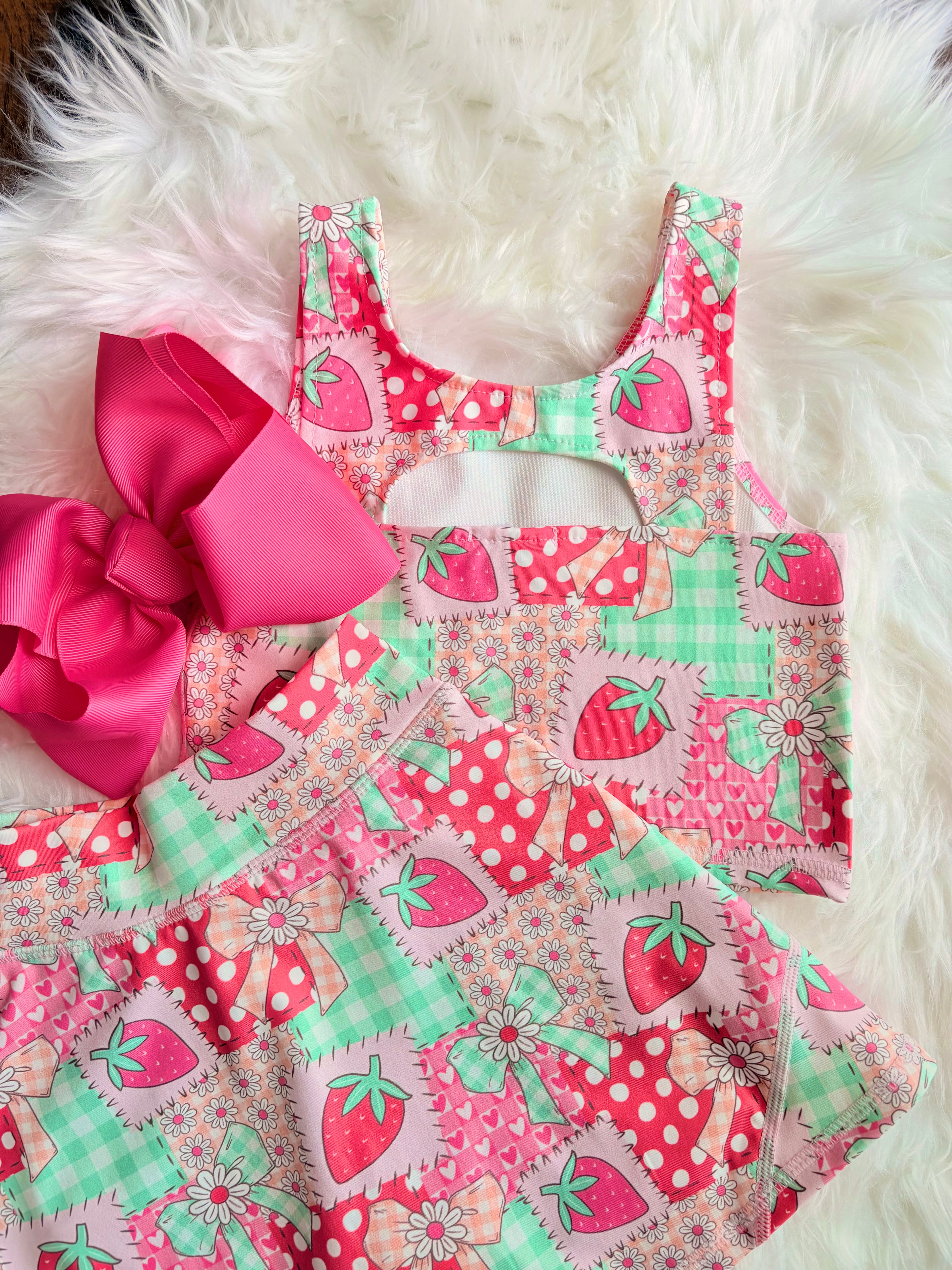 Strawberry Patch Girls Skort Set